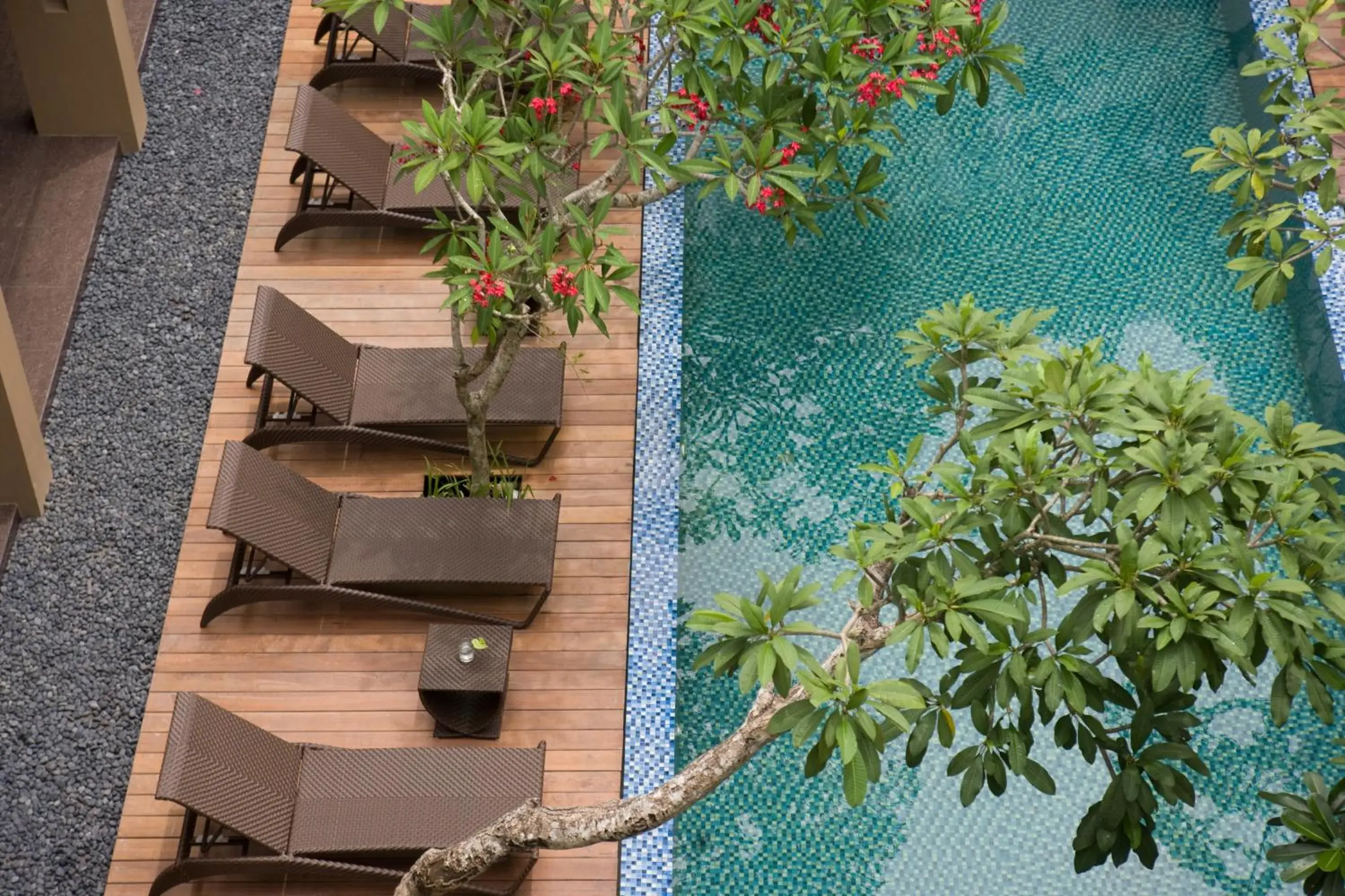 Bird's eye view, Pool View in Hotel Santika Kuta Bali