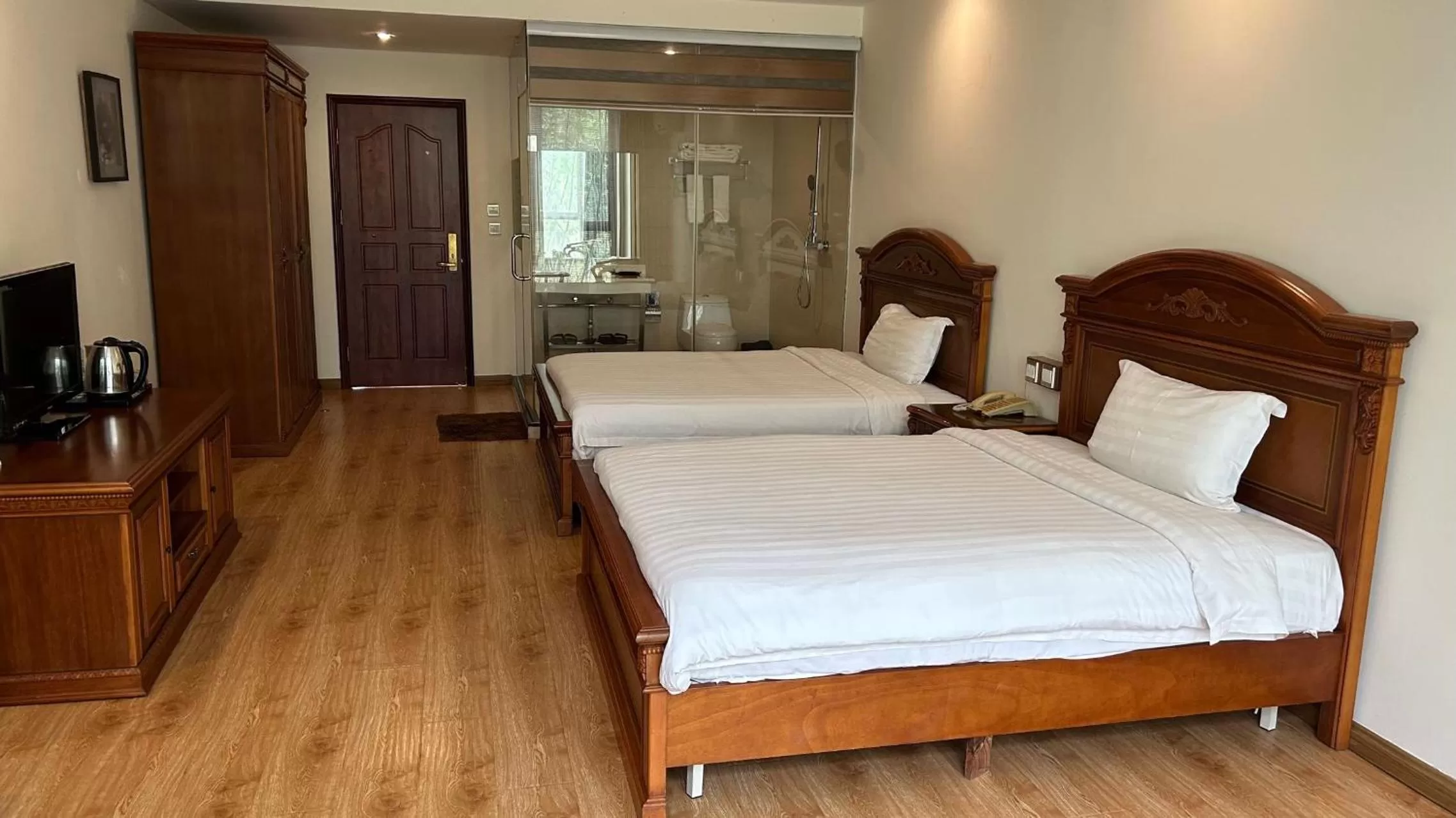 Bed in Victoria Beach Hotel