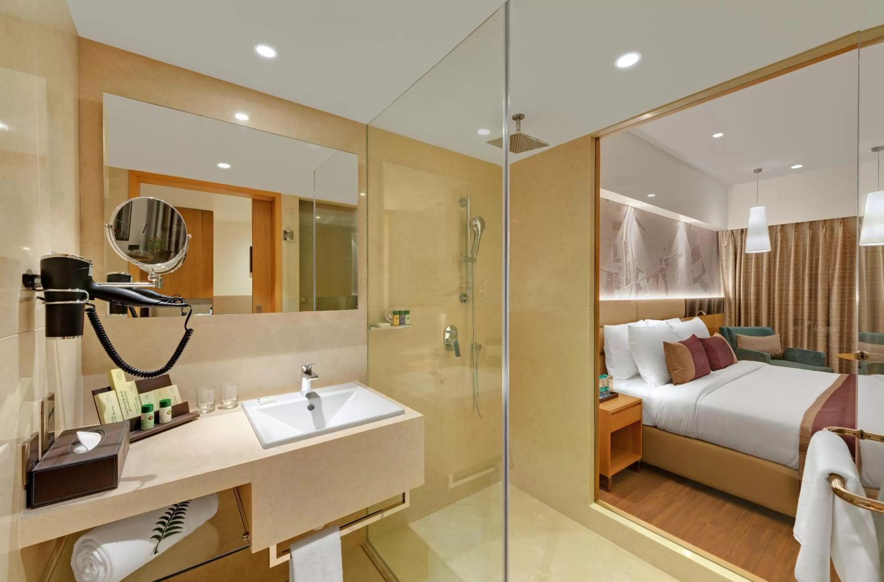 Bathroom, Bed in The Fern - Goregaon