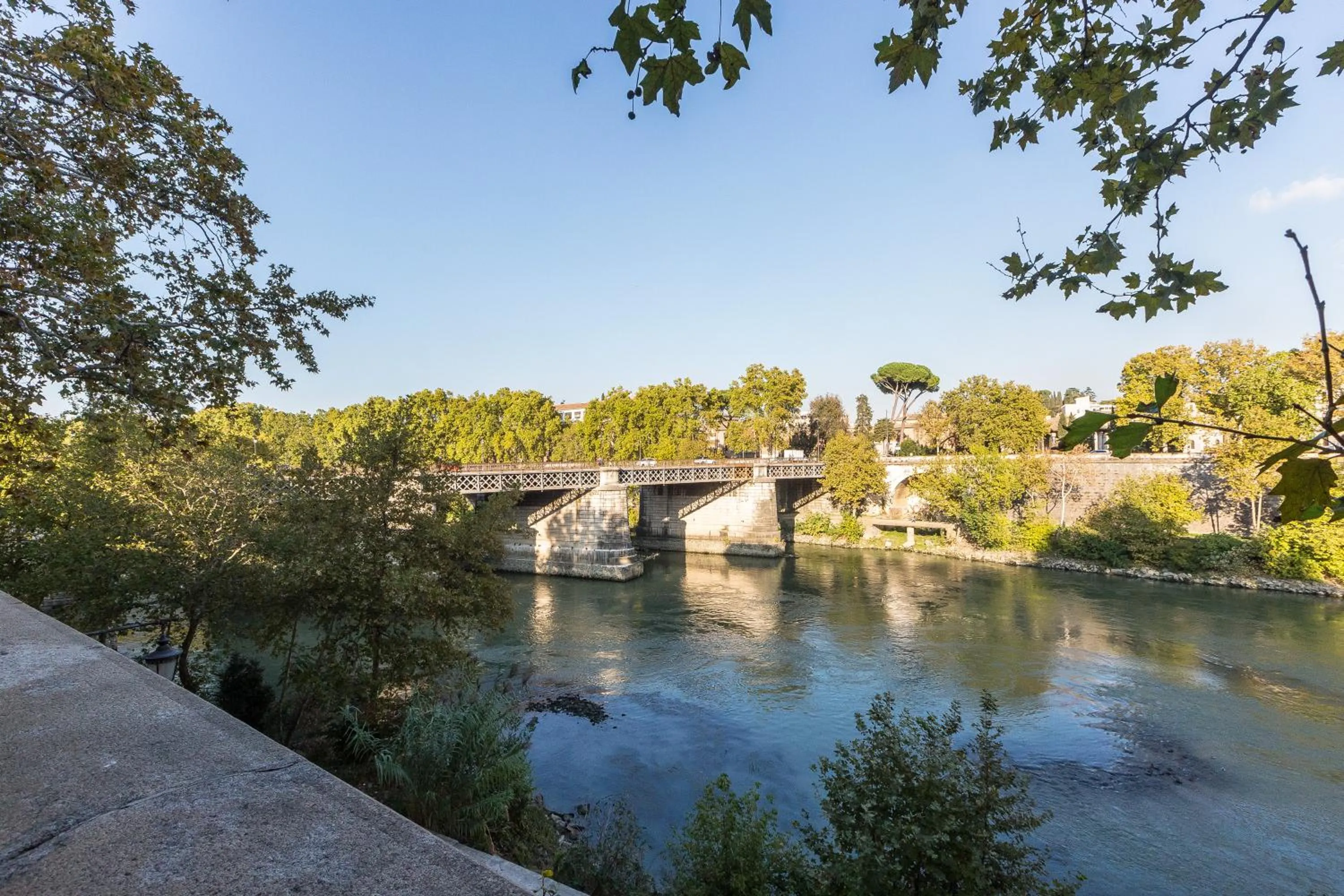 River view in Palazzo Baj in Trastevere