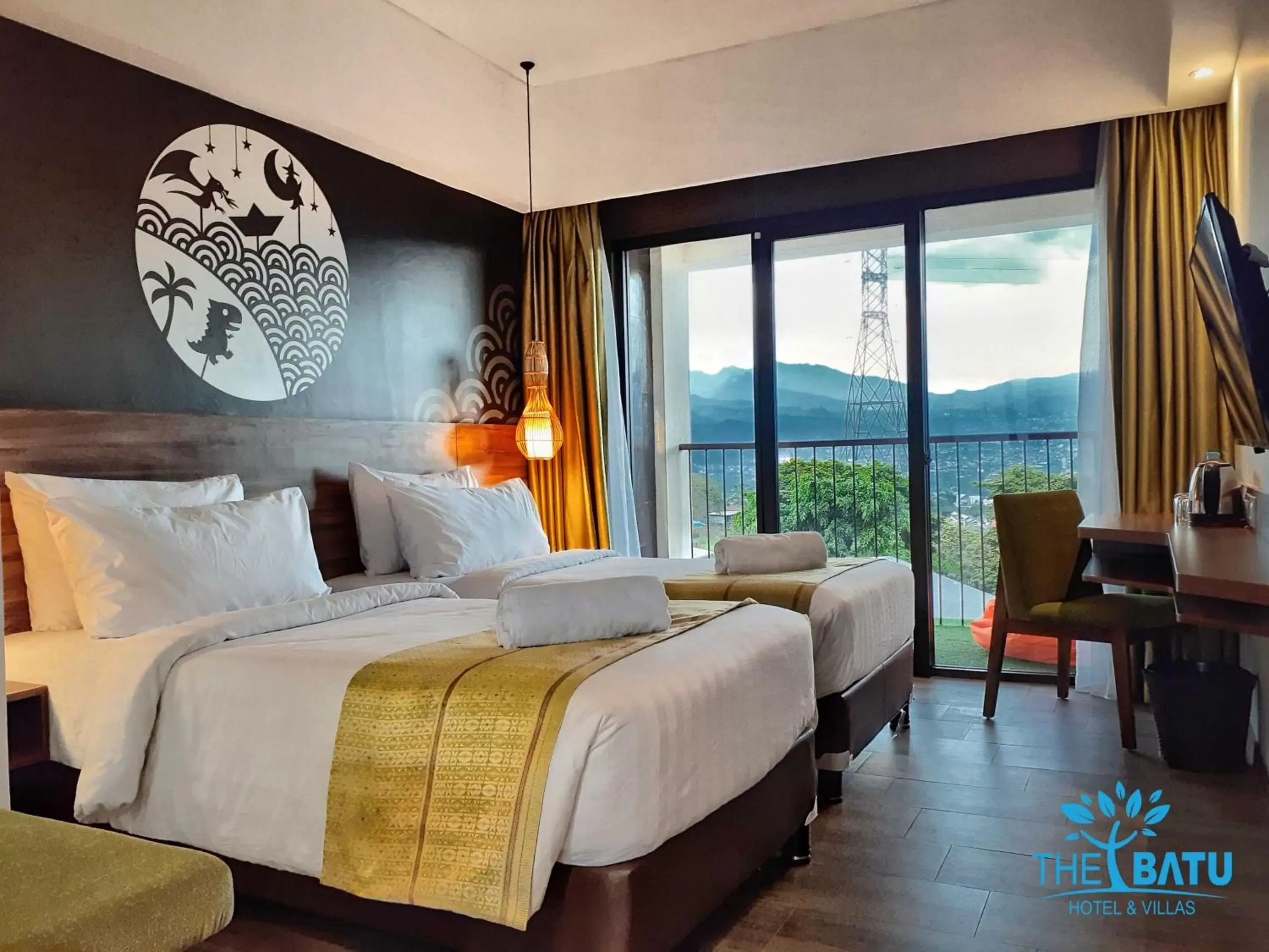 Superior Twin Room with Balcony and City View in The Batu Hotel & Villas Superior Twin Room with Balcony and City View in The Batu Hotel & Villas