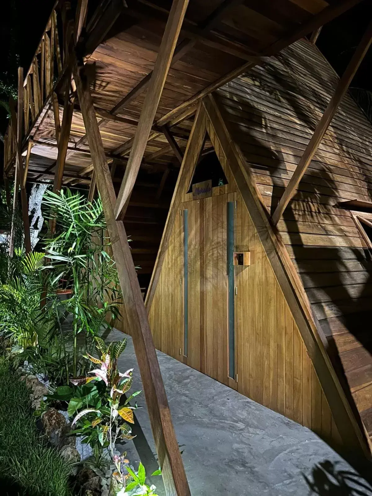 Facade/entrance in El Búho Lagoon Bacalar