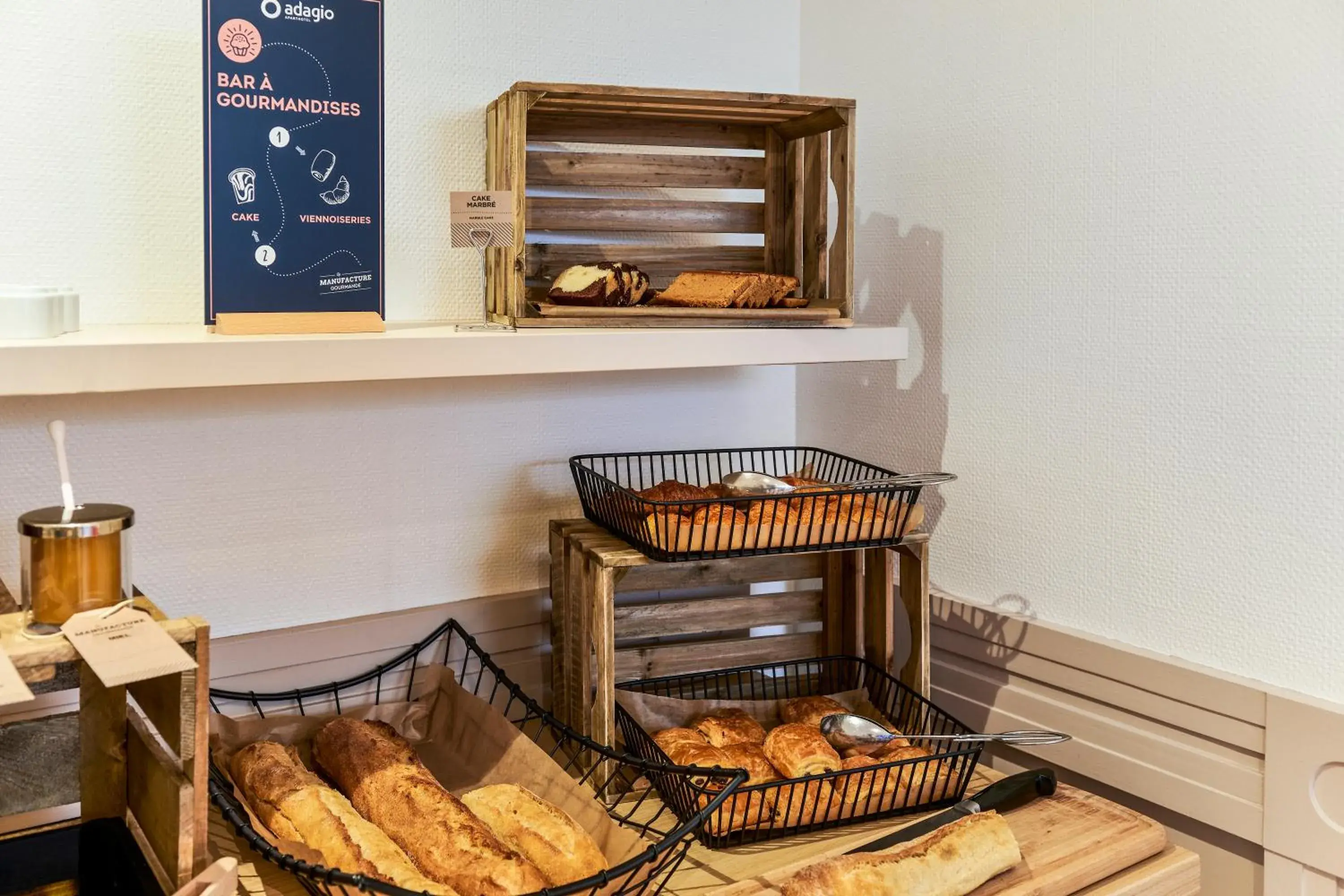 Buffet breakfast in Aparthotel Adagio Access Nice Acropolis Buffet breakfast in Aparthotel Adagio Access Nice Acropolis