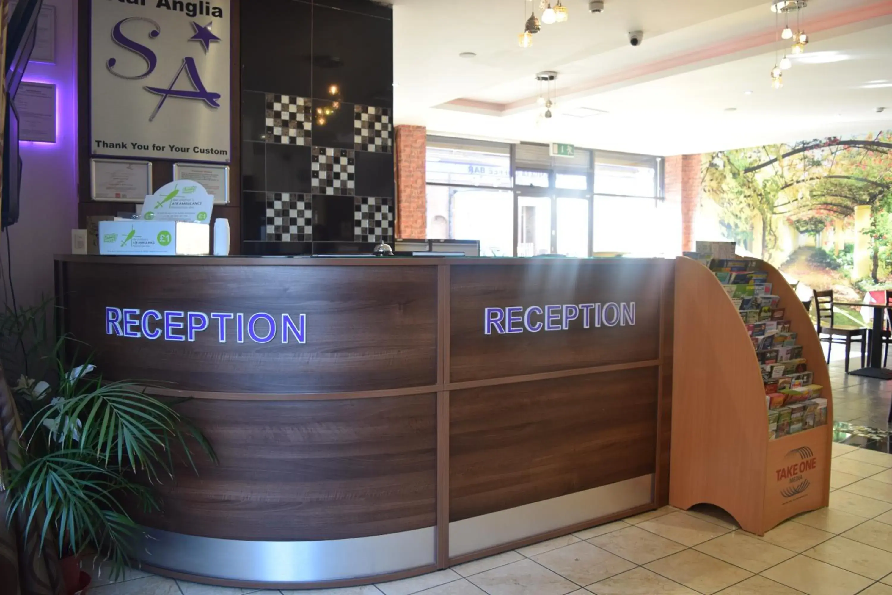 On site, Lobby/Reception in Star Anglia Hotel