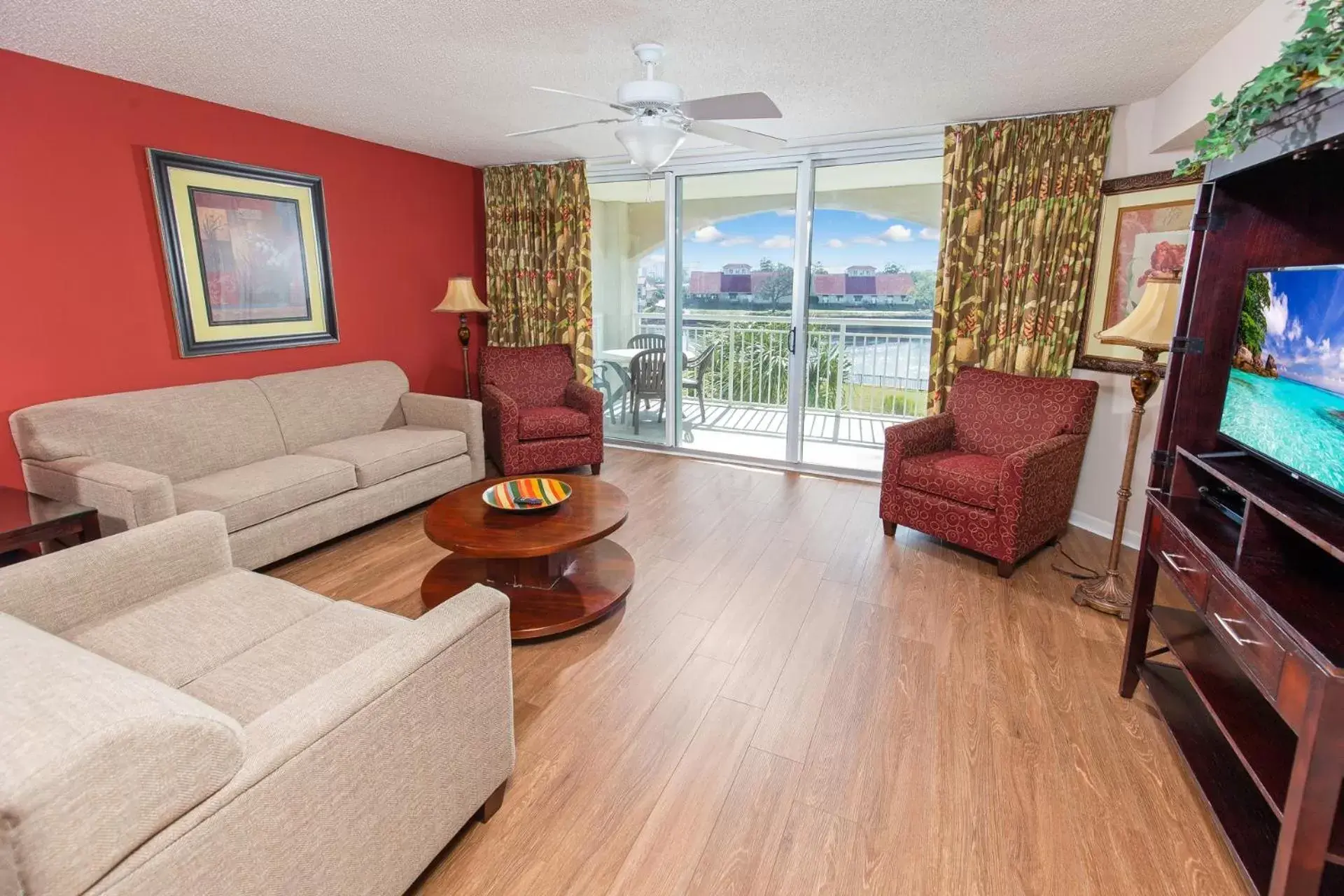 Living room, Seating Area in Barefoot Resort Golf & Yacht Club Villas
