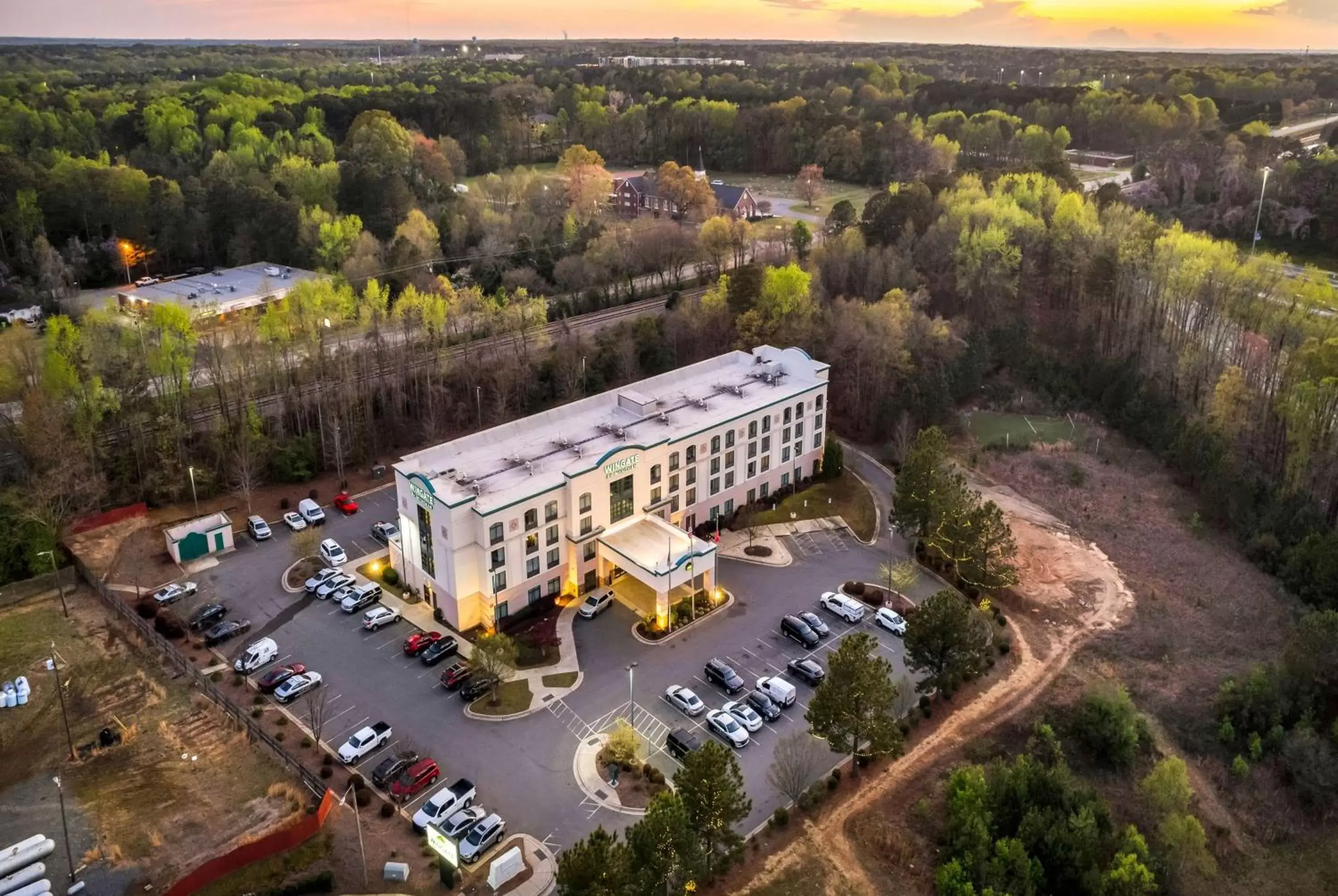 Property building, Bird's-eye View in Wingate by Wyndham State Arena Raleigh/Cary Hotel
