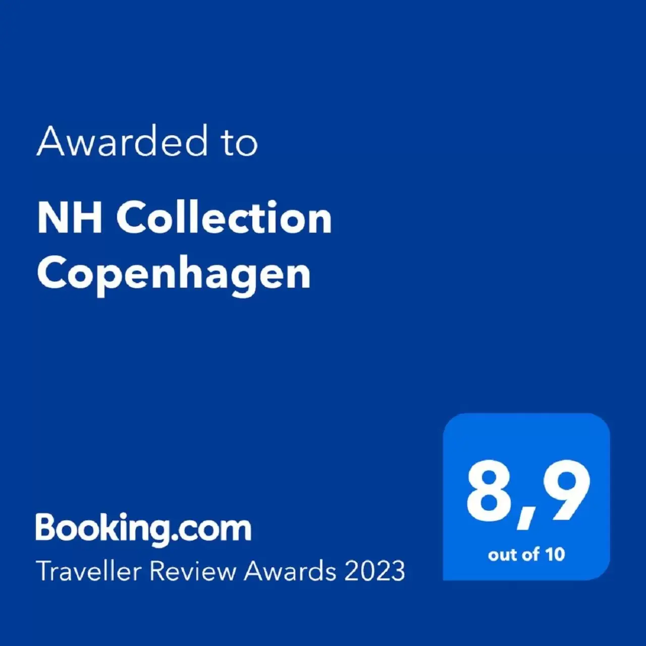 Certificate/Award, Logo/Certificate/Sign/Award in NH Collection Copenhagen