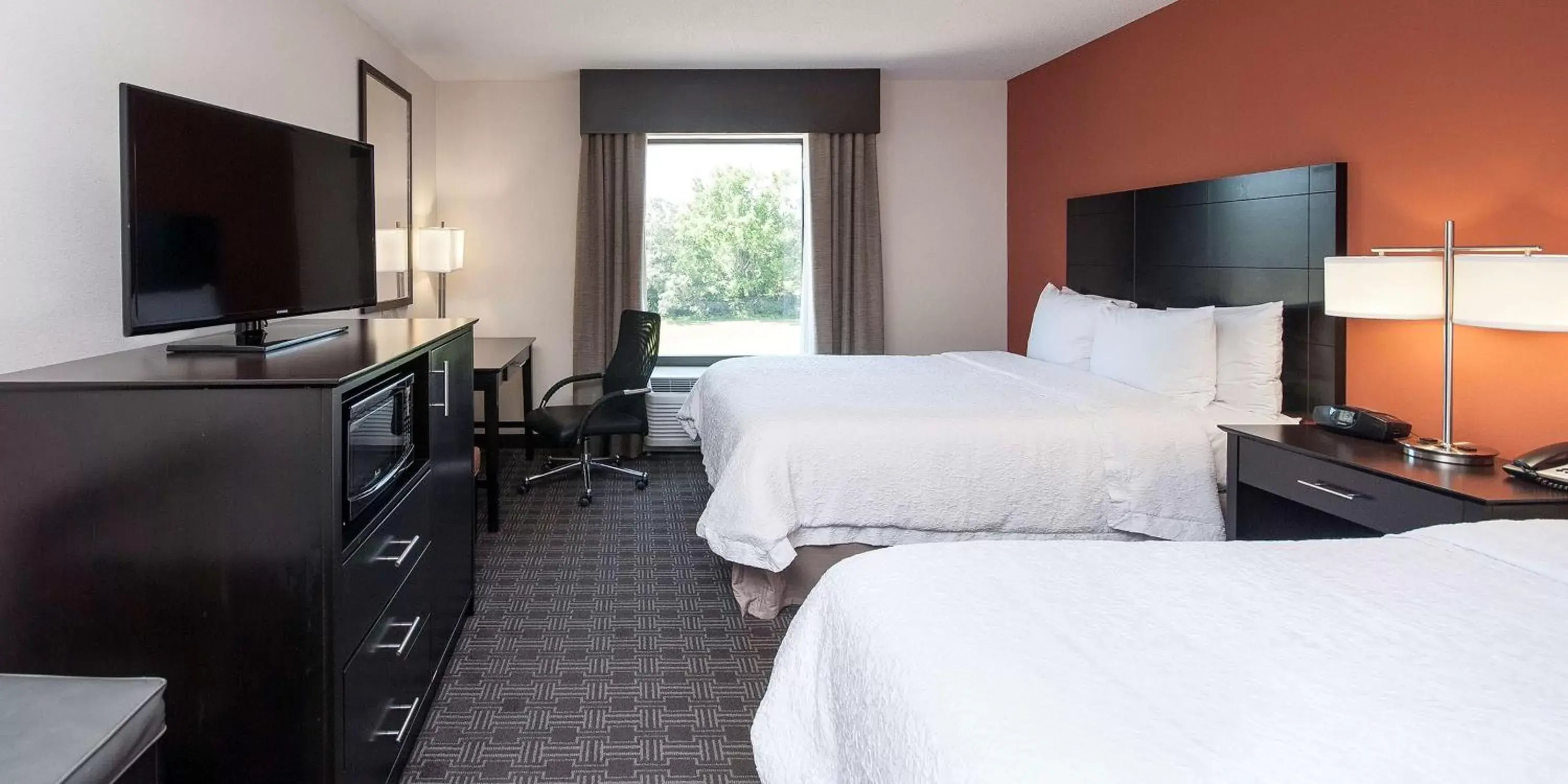 Bed, TV/Entertainment Center in Hampton Inn & Suites Seneca-Clemson Area