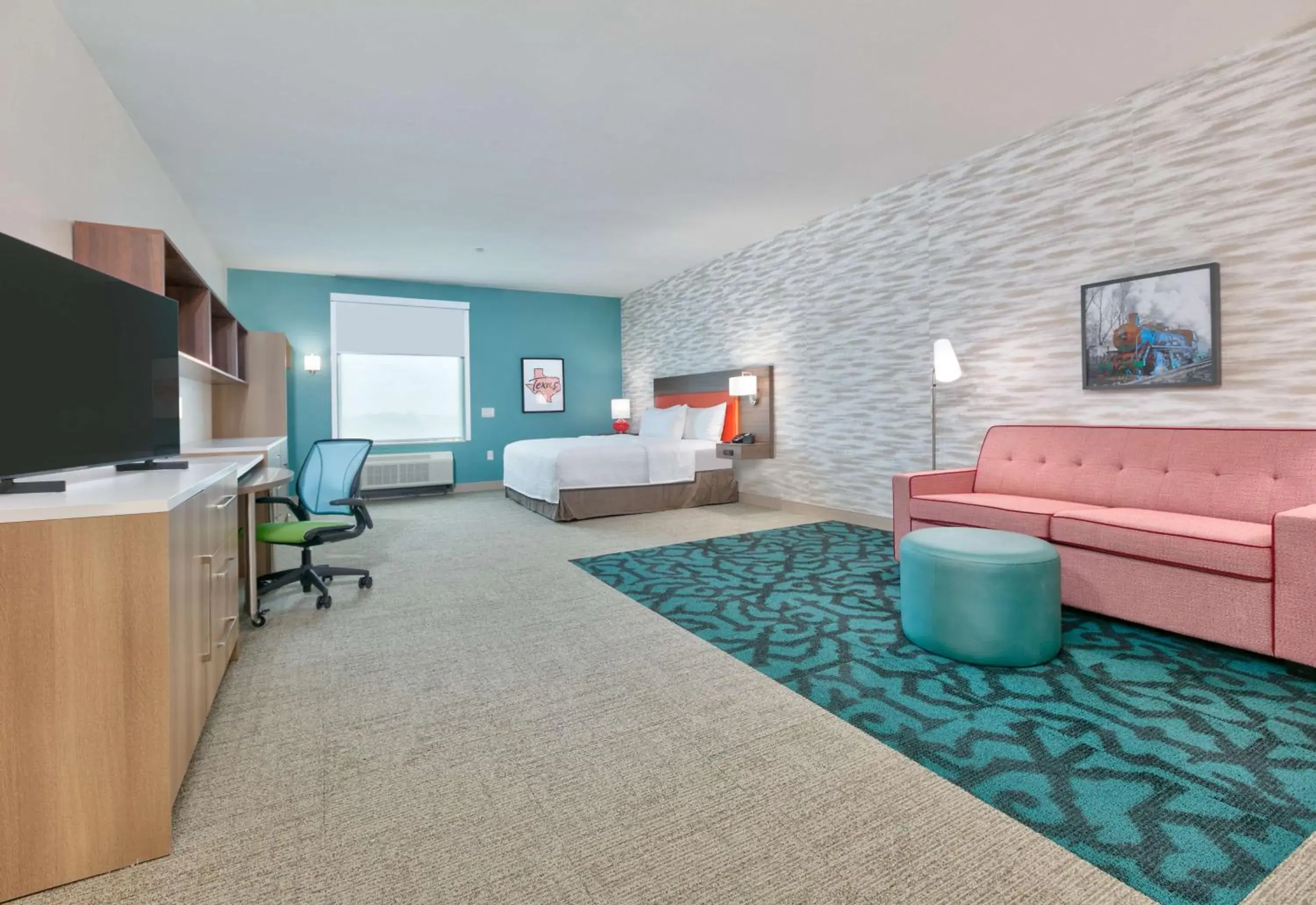 Living room, Bed in Home2 Suites By Hilton El Campo Living room, Bed in Home2 Suites By Hilton El Campo