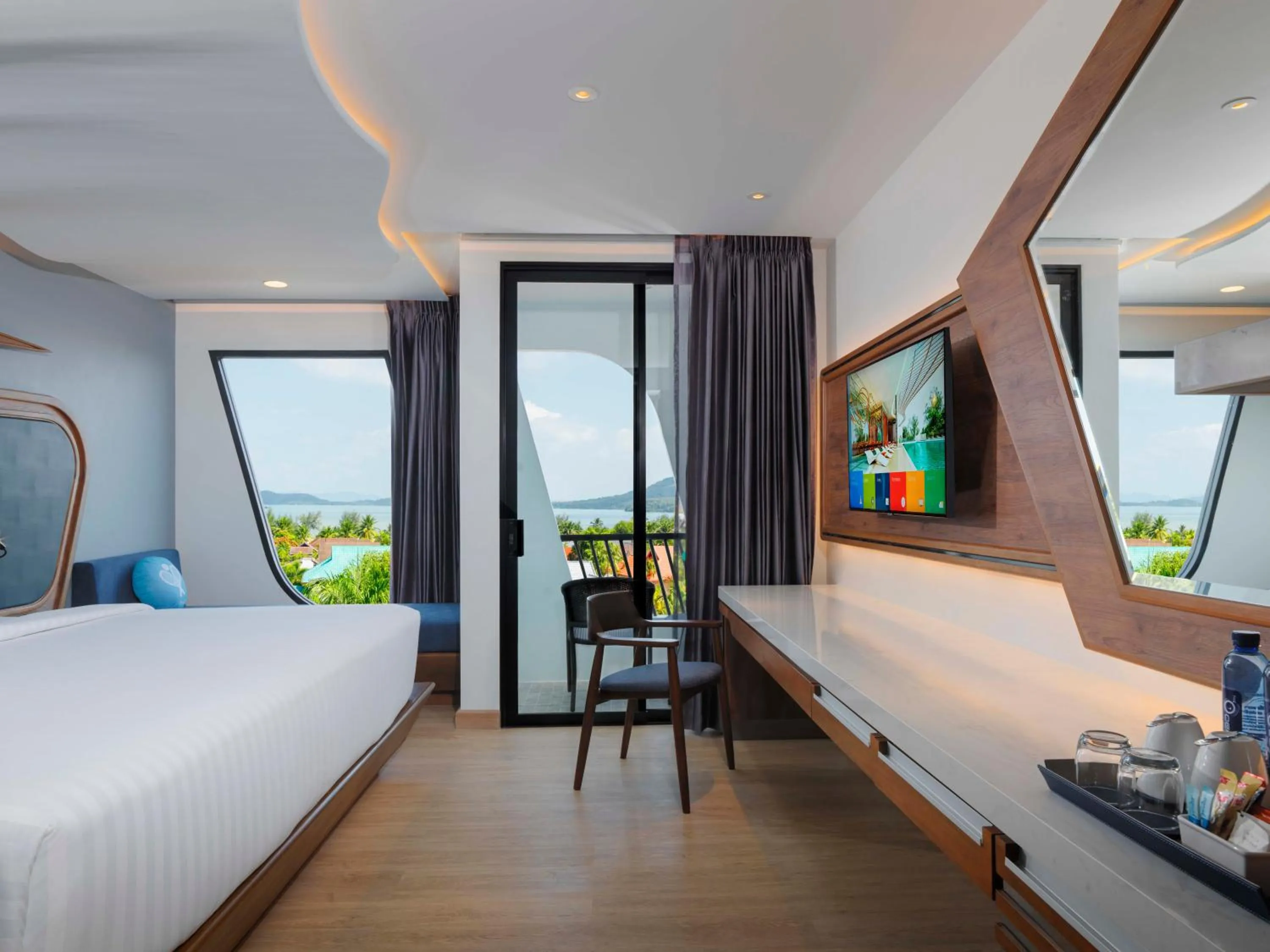 Bedroom, Bed in The Oceanic Sportel Phuket - SHA Extra Plus