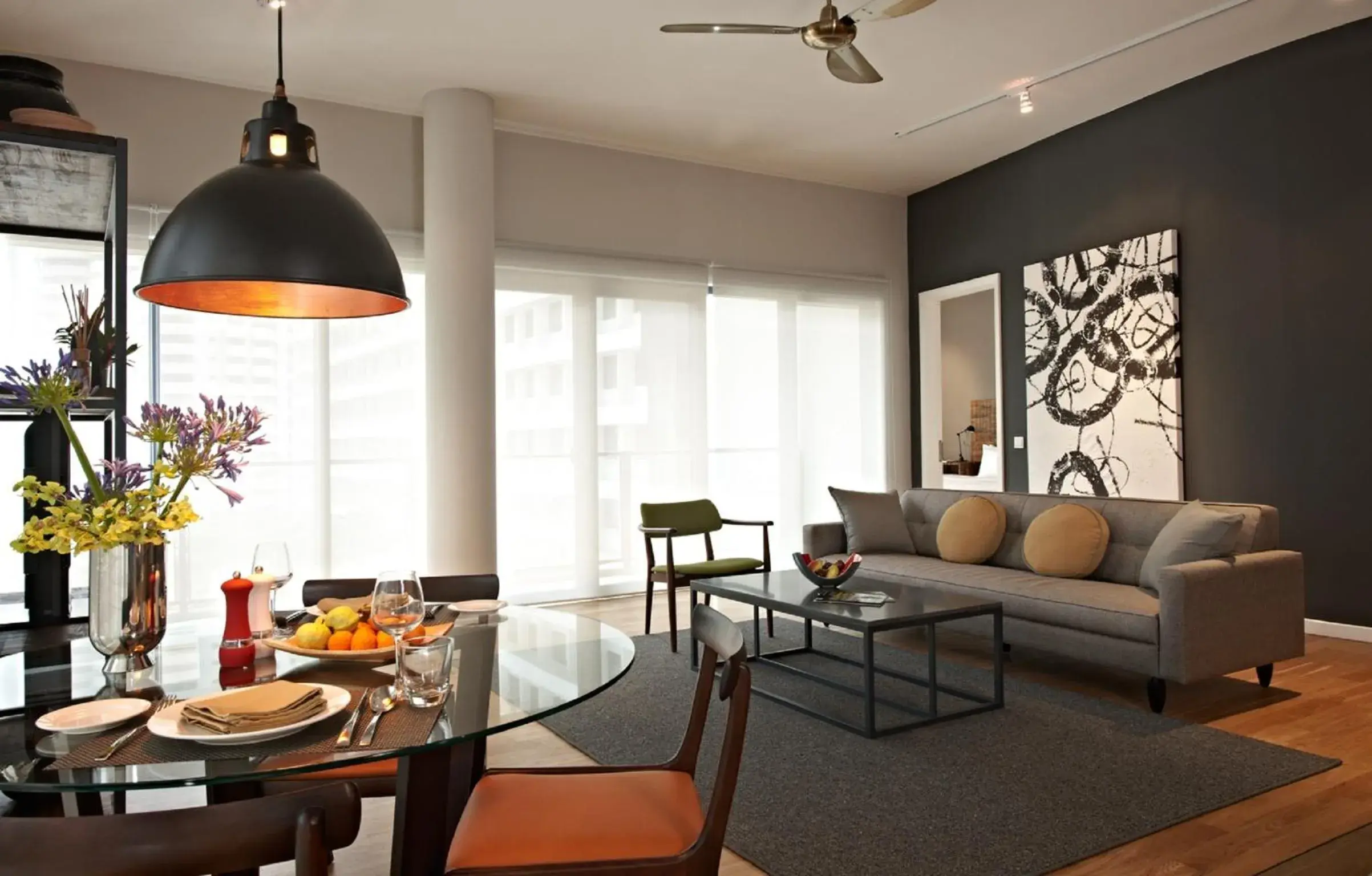 Living room in E&O Residences Kuala Lumpur