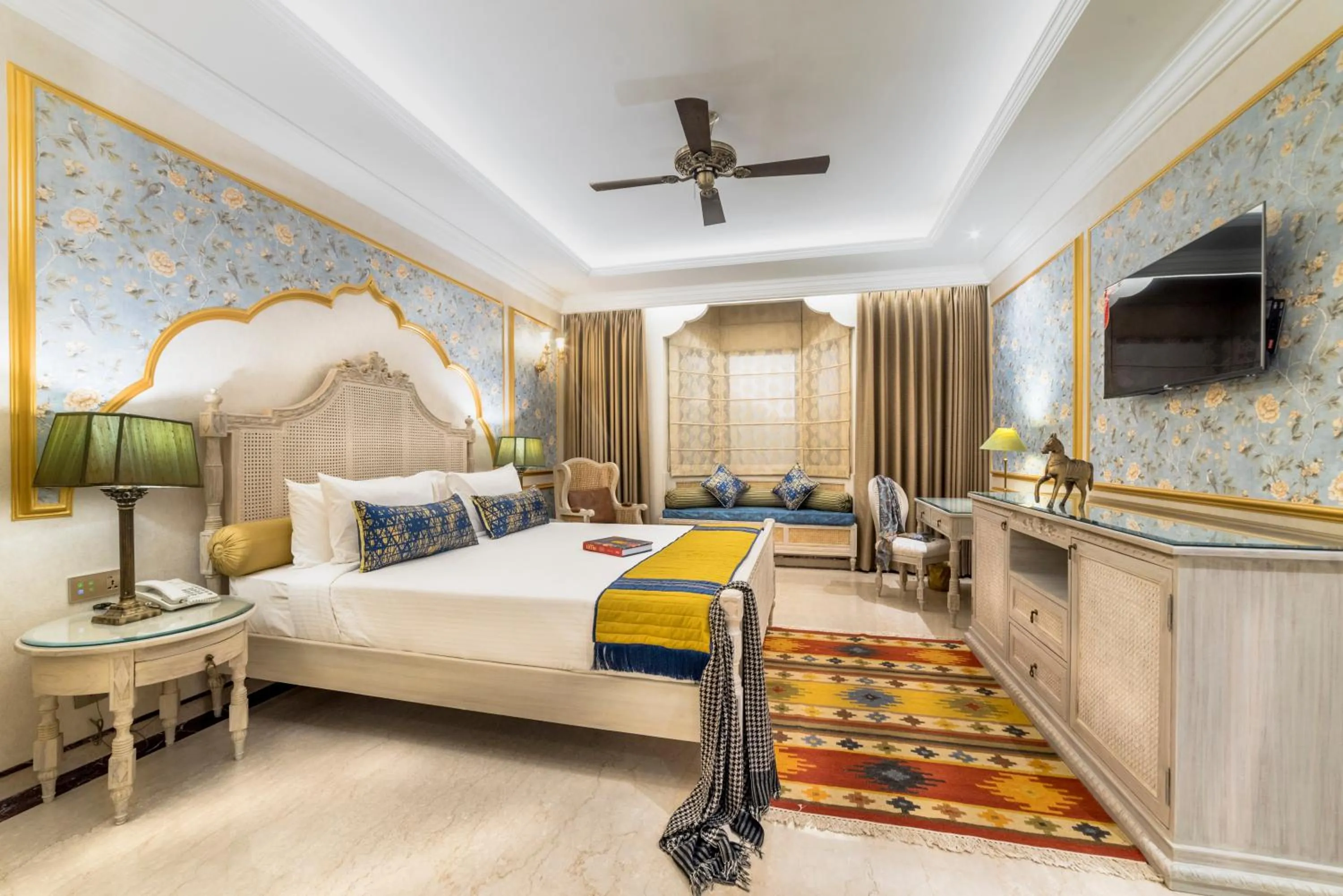 Bed in Fort Rajwada,Jaisalmer