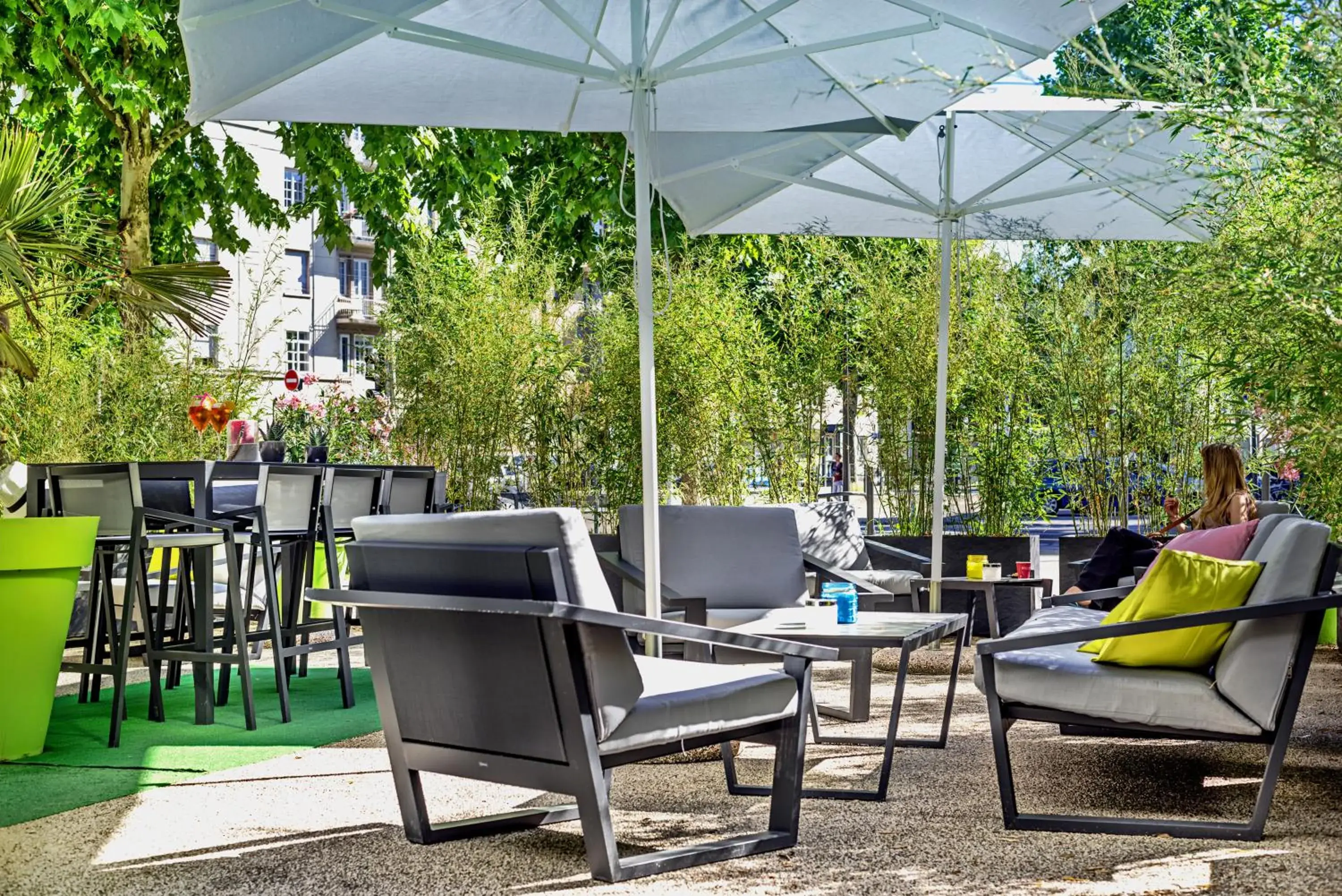 Patio in ibis Styles Strasbourg Avenue du Rhin