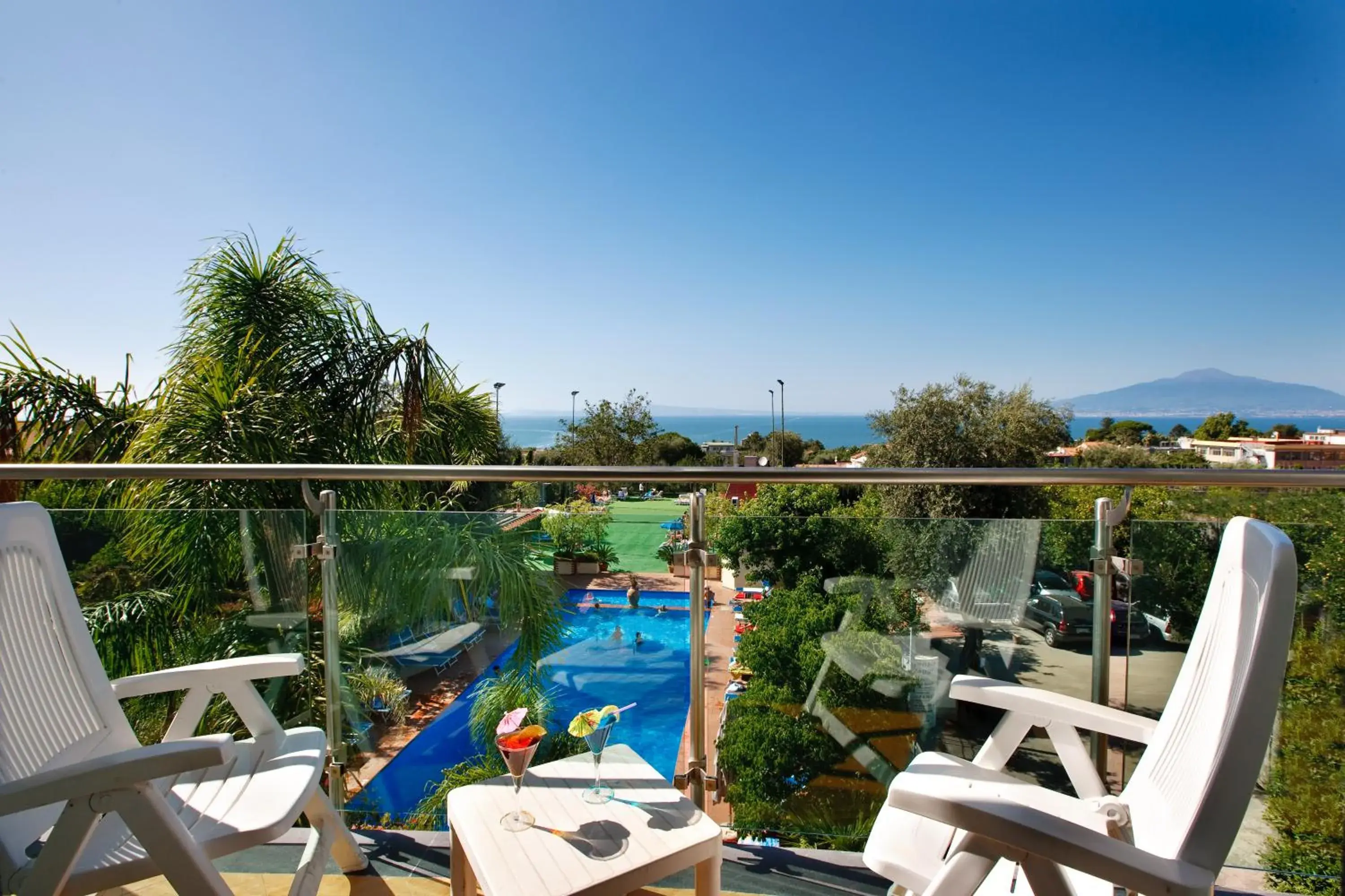 Balcony/Terrace, Pool View in Comfort Hotel Gardenia Sorrento Coast