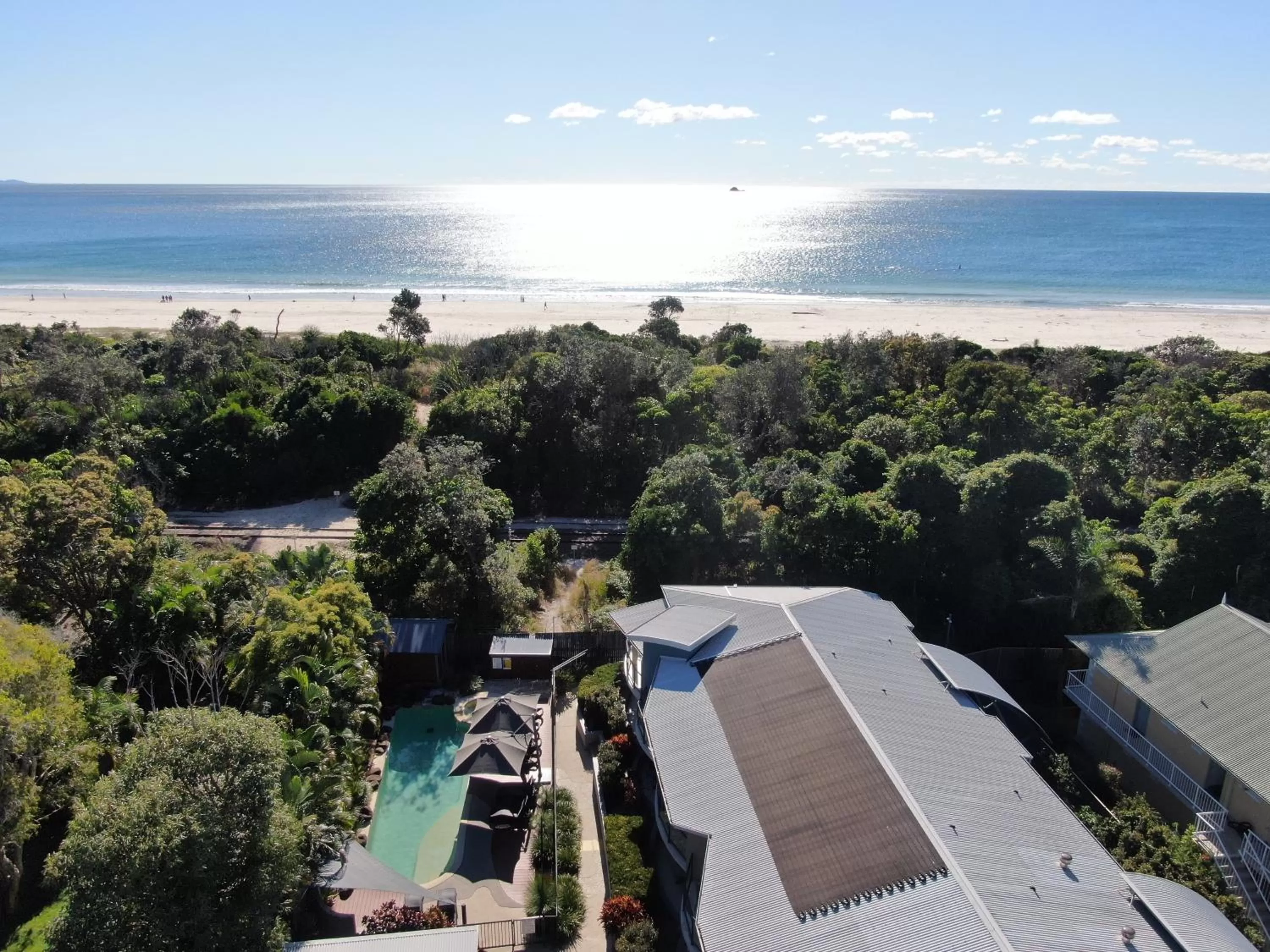 Beach, Bird's-eye View in The Byron Beachcomber