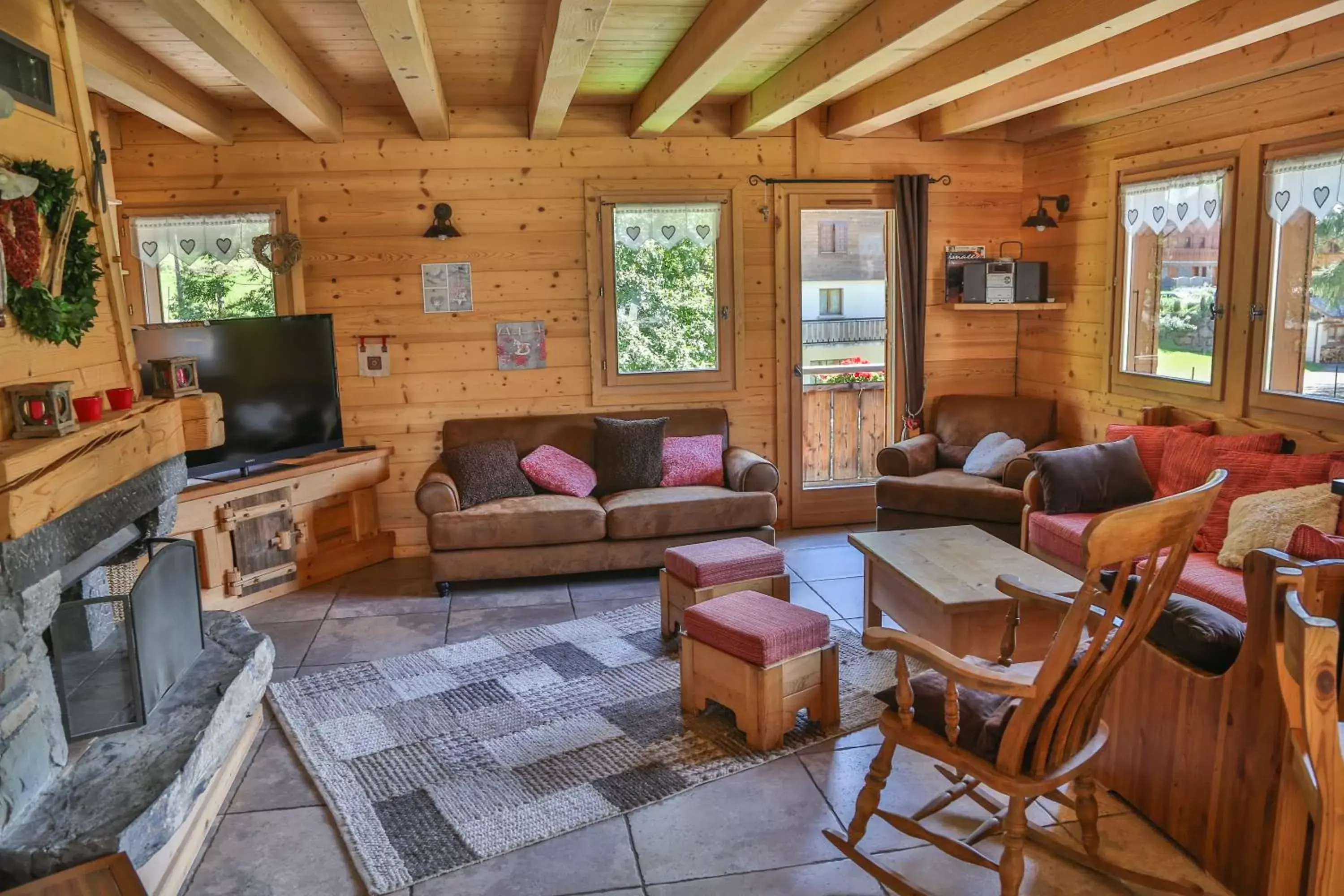 Seating Area in Bed and Breakfast Chalet Manava