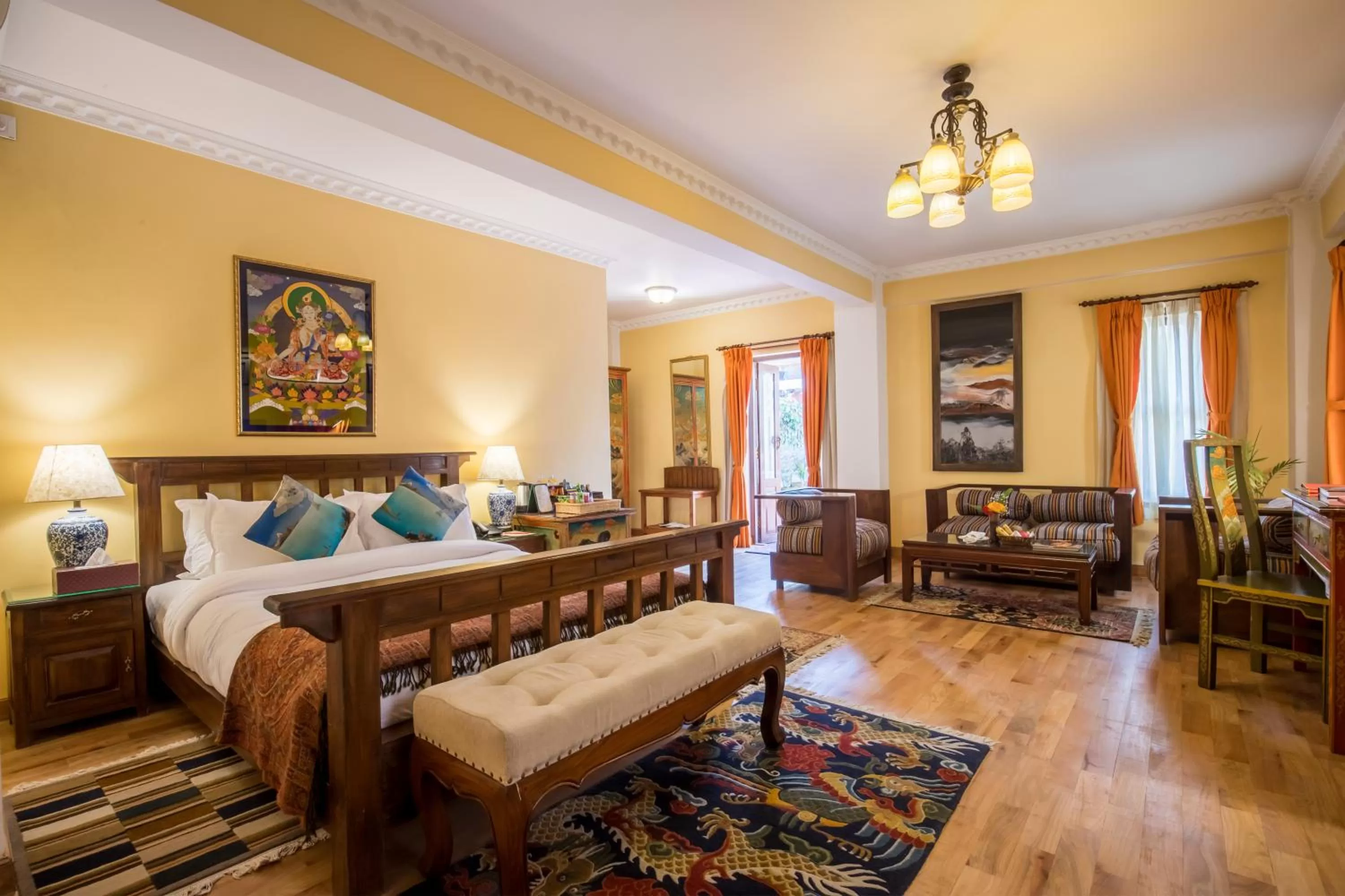 Photo of the whole room, Bed in Baber Mahal Vilas - The Heritage Hotel