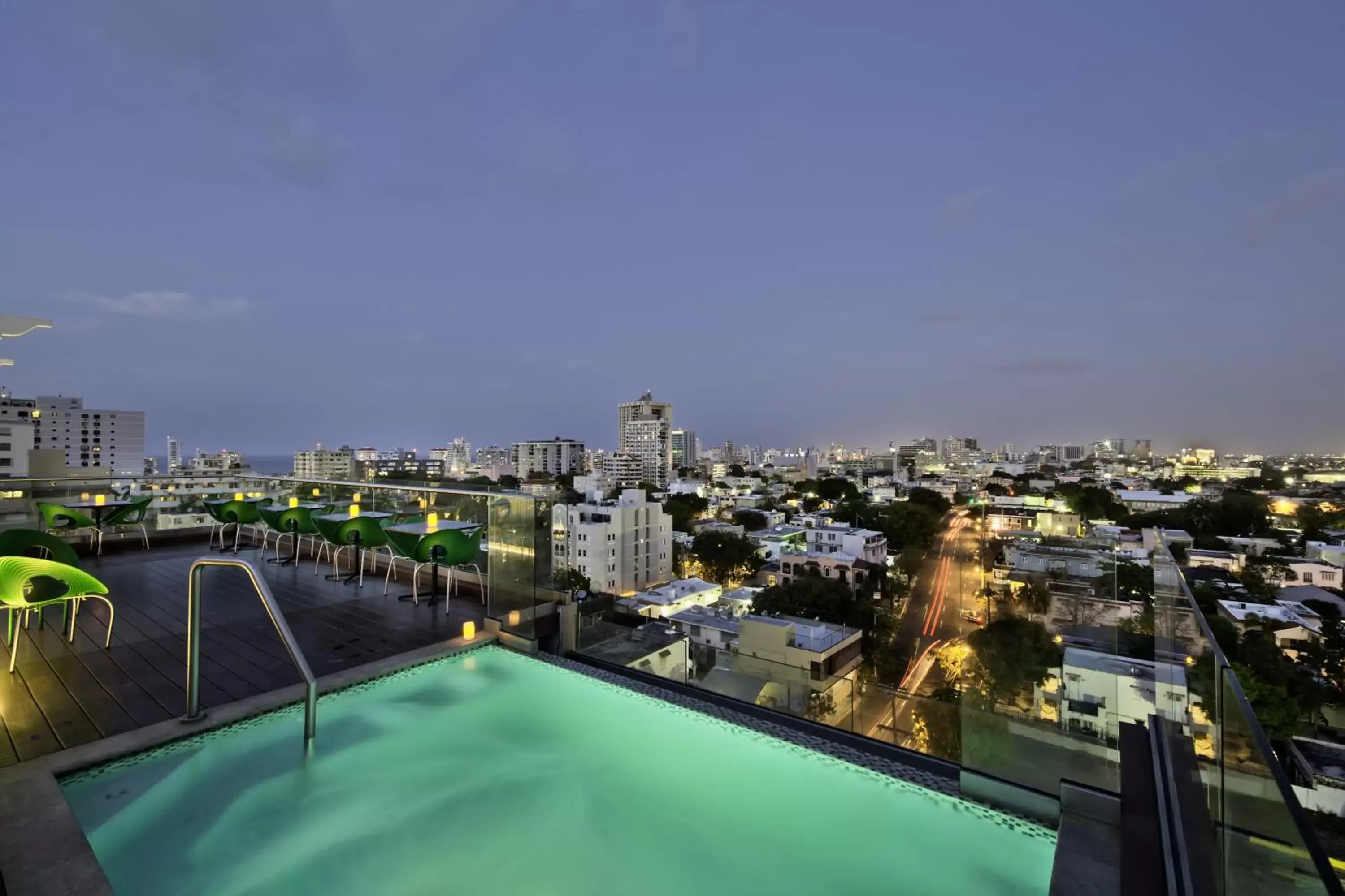 Night, Swimming Pool in Ciqala Luxury Suites - San Juan