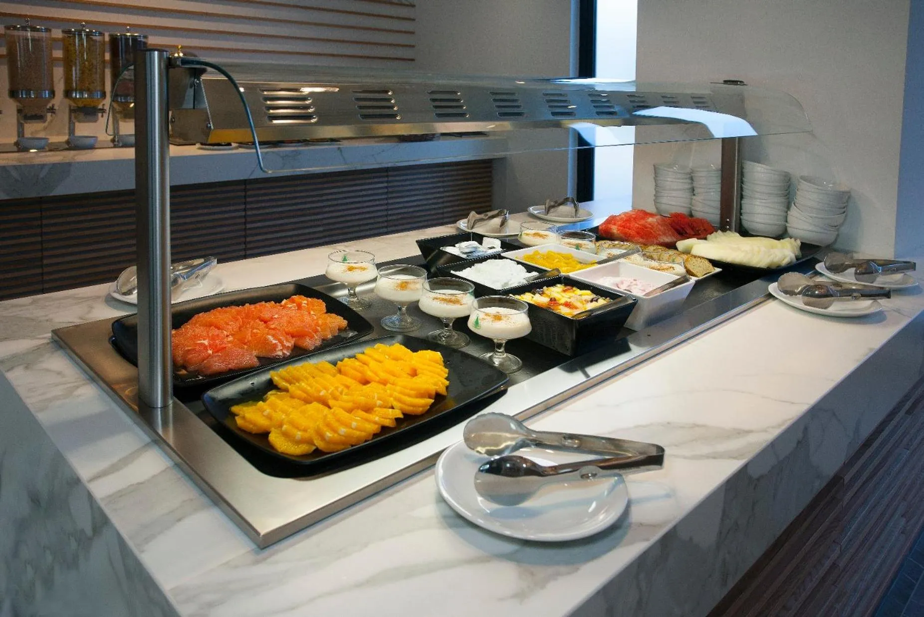 Buffet breakfast in Pefkos City Hotel