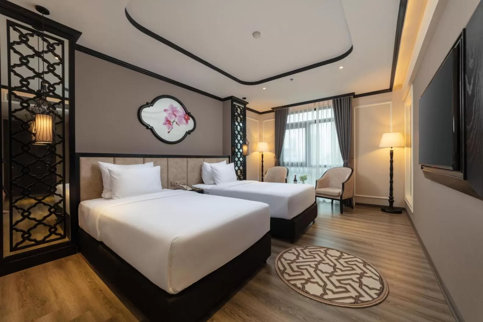 Bed in FTE Ba Dinh Hotel