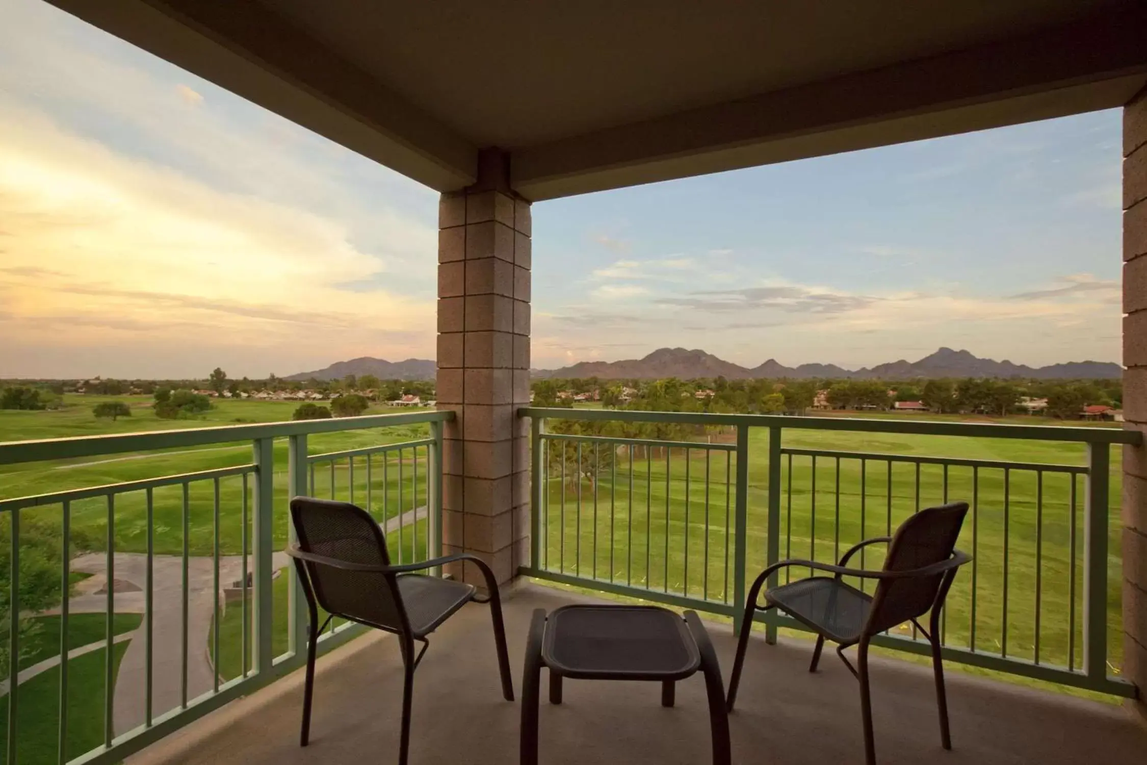 Living room, Balcony/Terrace in Embassy Suites by Hilton Phoenix Scottsdale