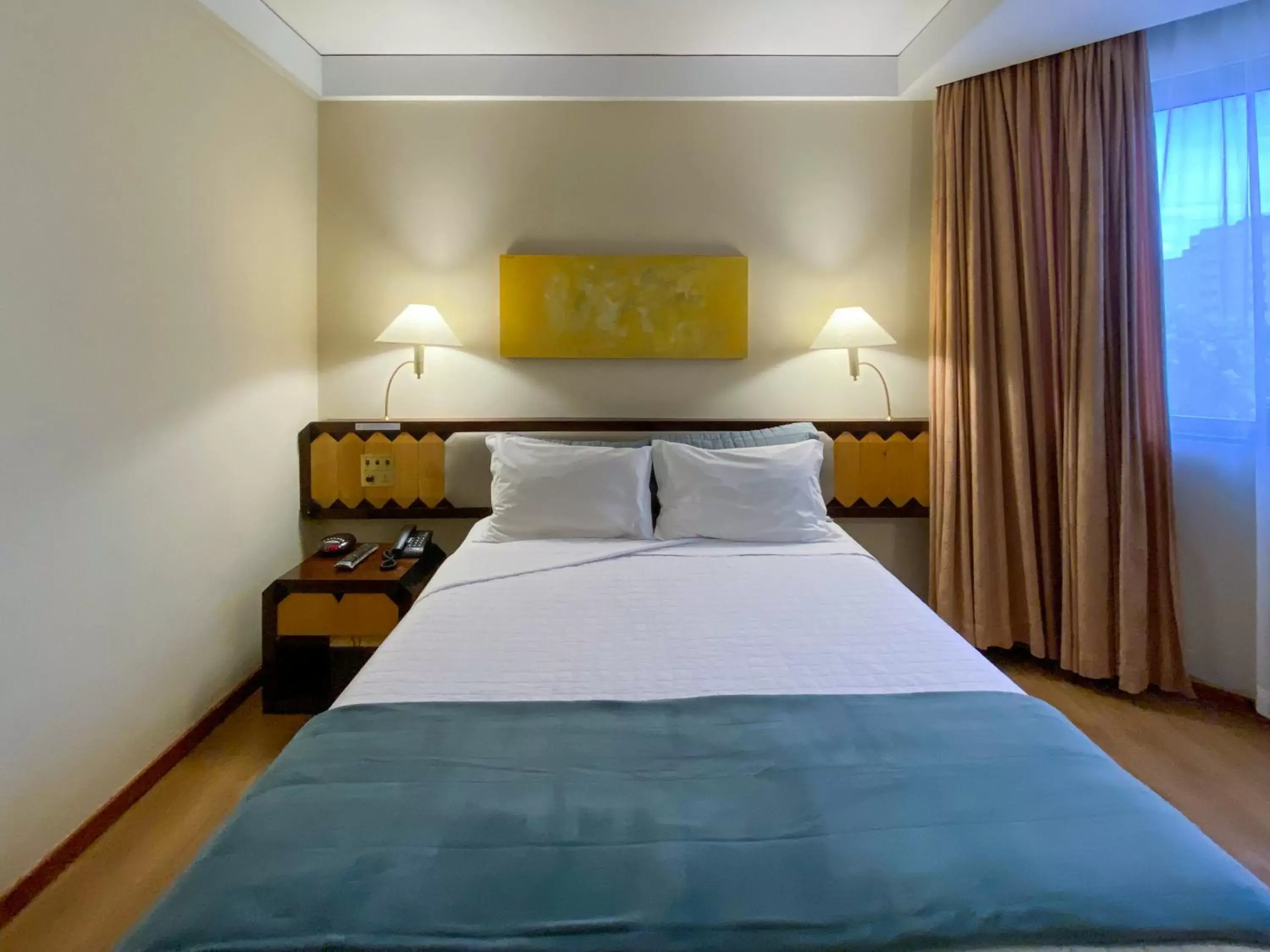 Bed in Golden Tower Pinheiros by Fênix Hotéis Bed in Golden Tower Pinheiros by Fênix Hotéis