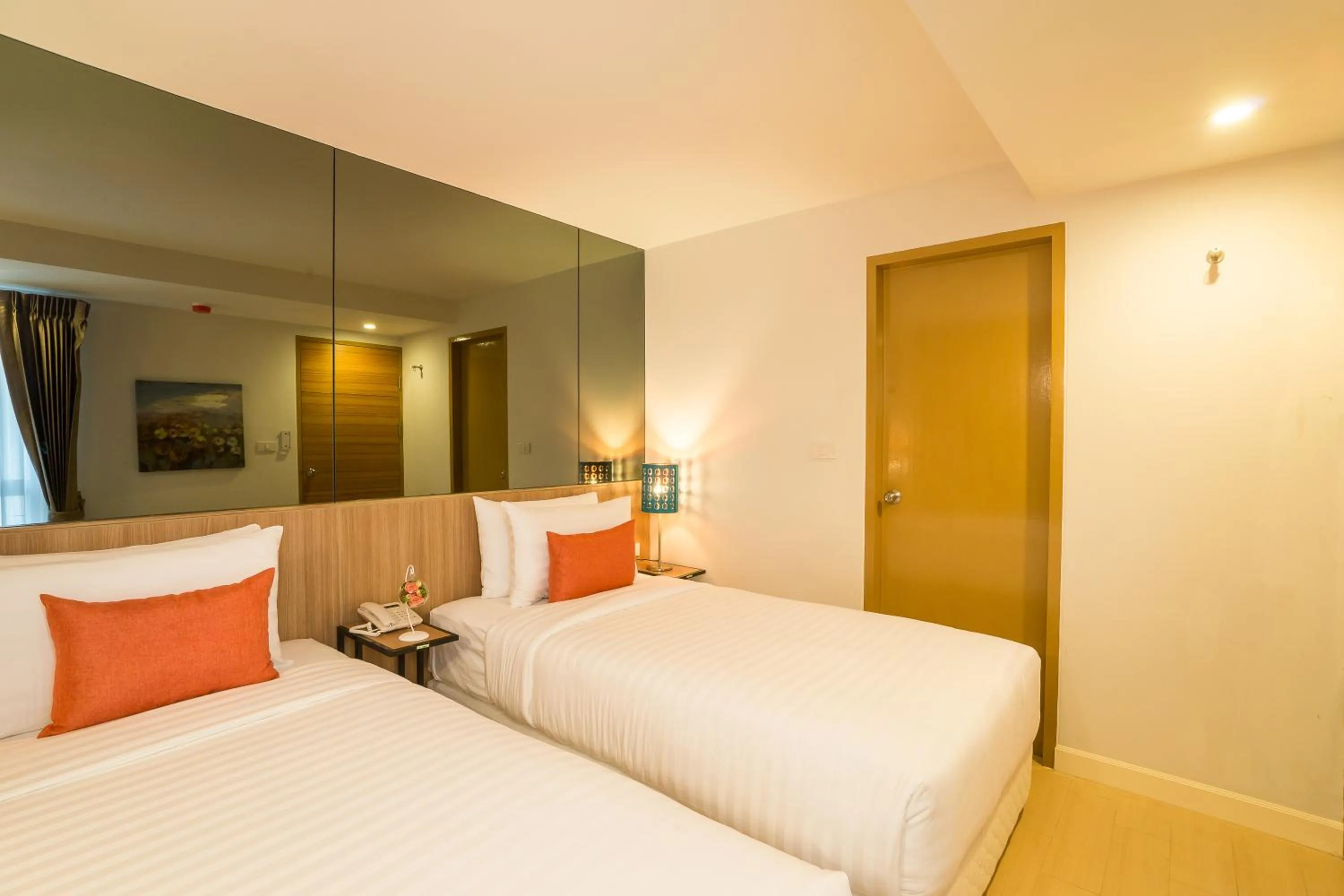 Photo of the whole room, Bed in Beyond Suite