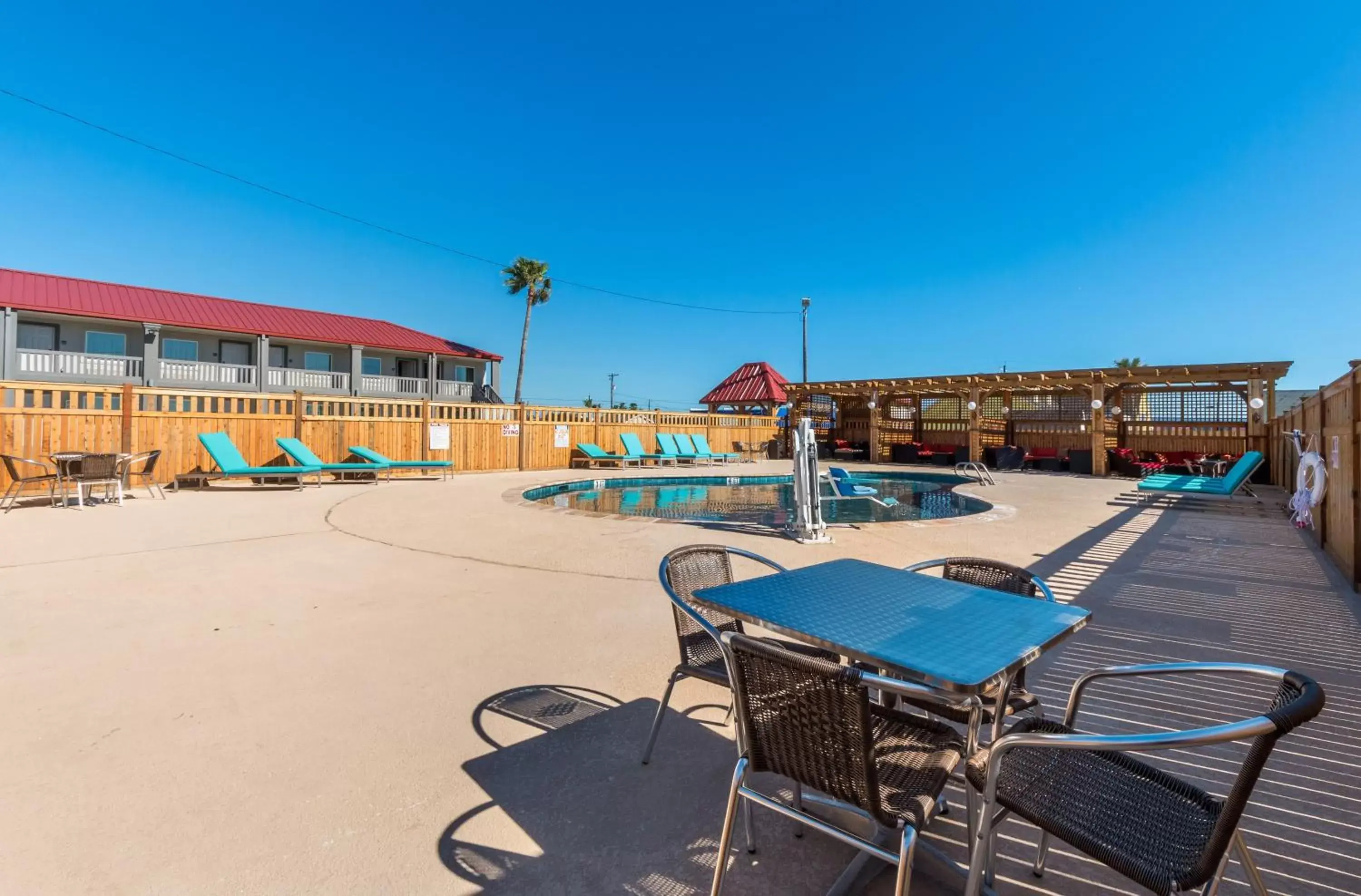 Swimming pool in Ocean's Edge Hotel, Port Aransas,TX