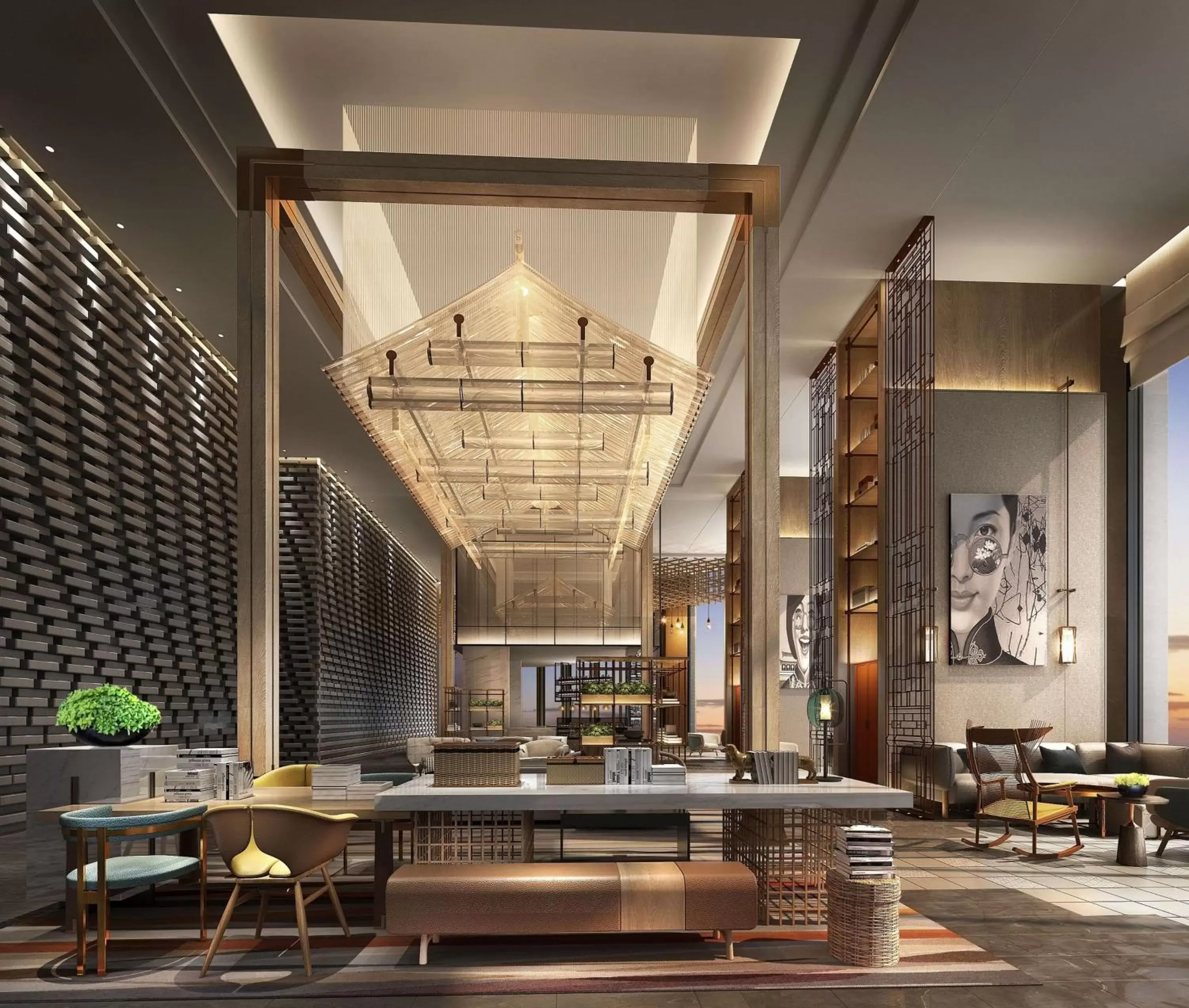 Lobby or reception, Restaurant/Places to Eat in Canopy by Hilton Chengdu City Centre