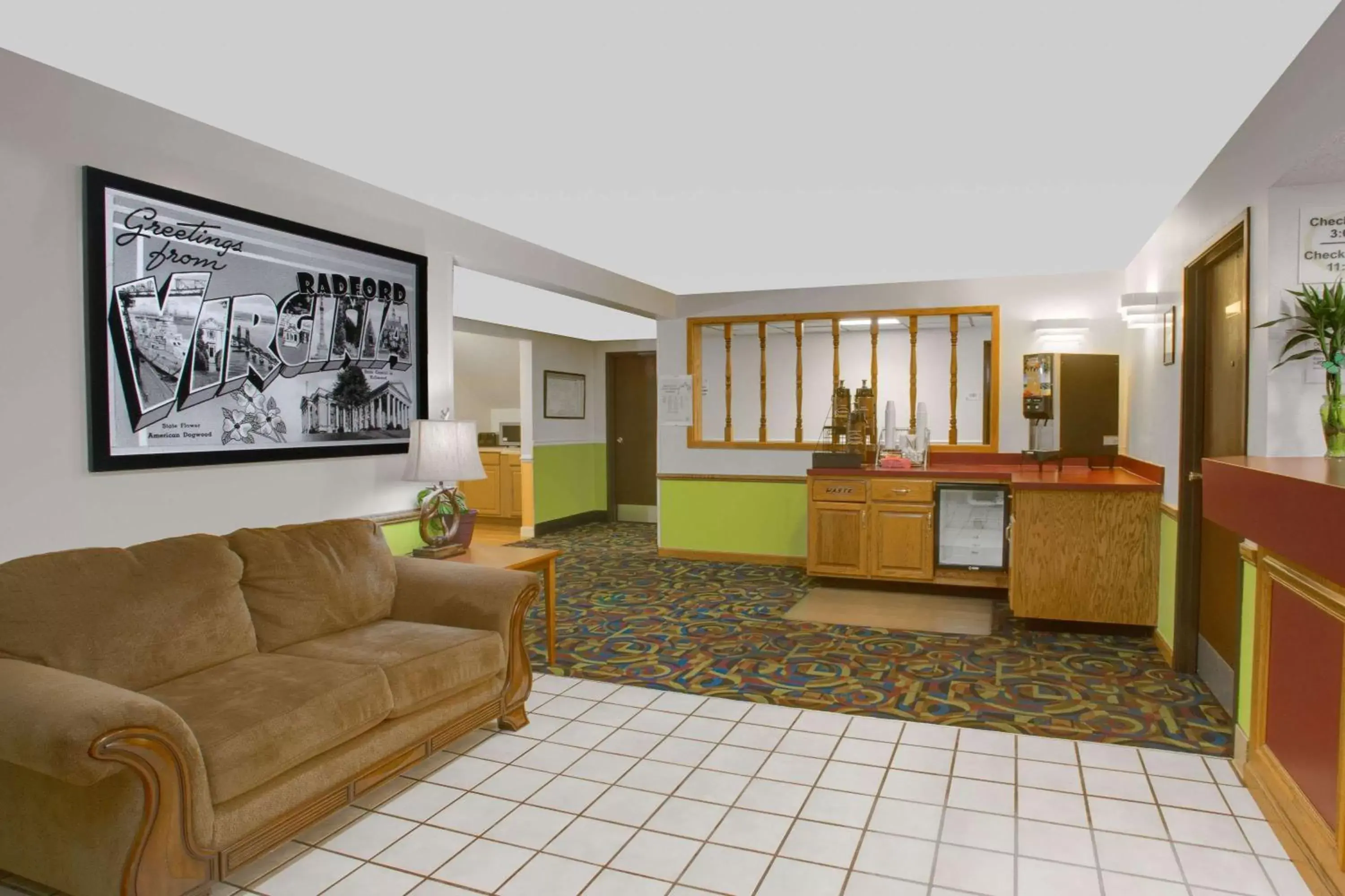 Lobby or reception in Super 8 by Wyndham Radford VA Lobby or reception in Super 8 by Wyndham Radford VA