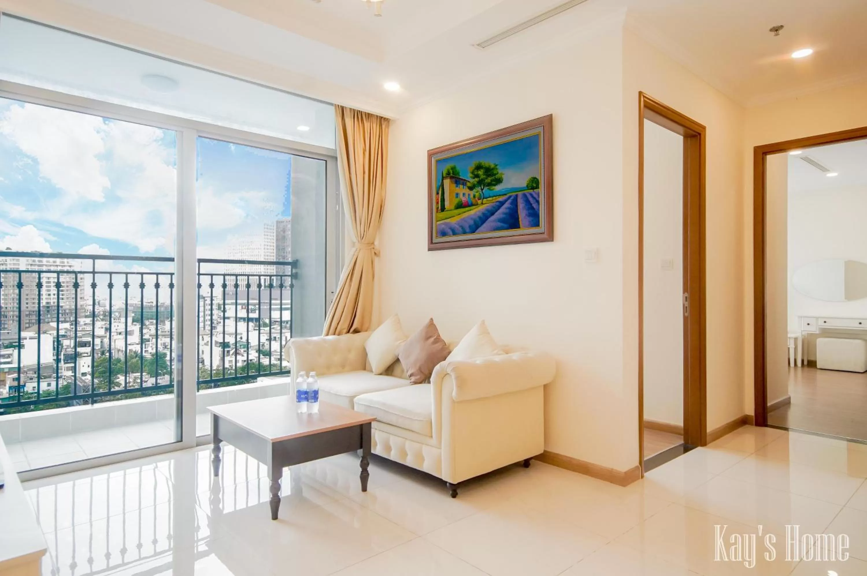 TV and multimedia, Seating Area in Vinhomes Central Park-Nice Homes