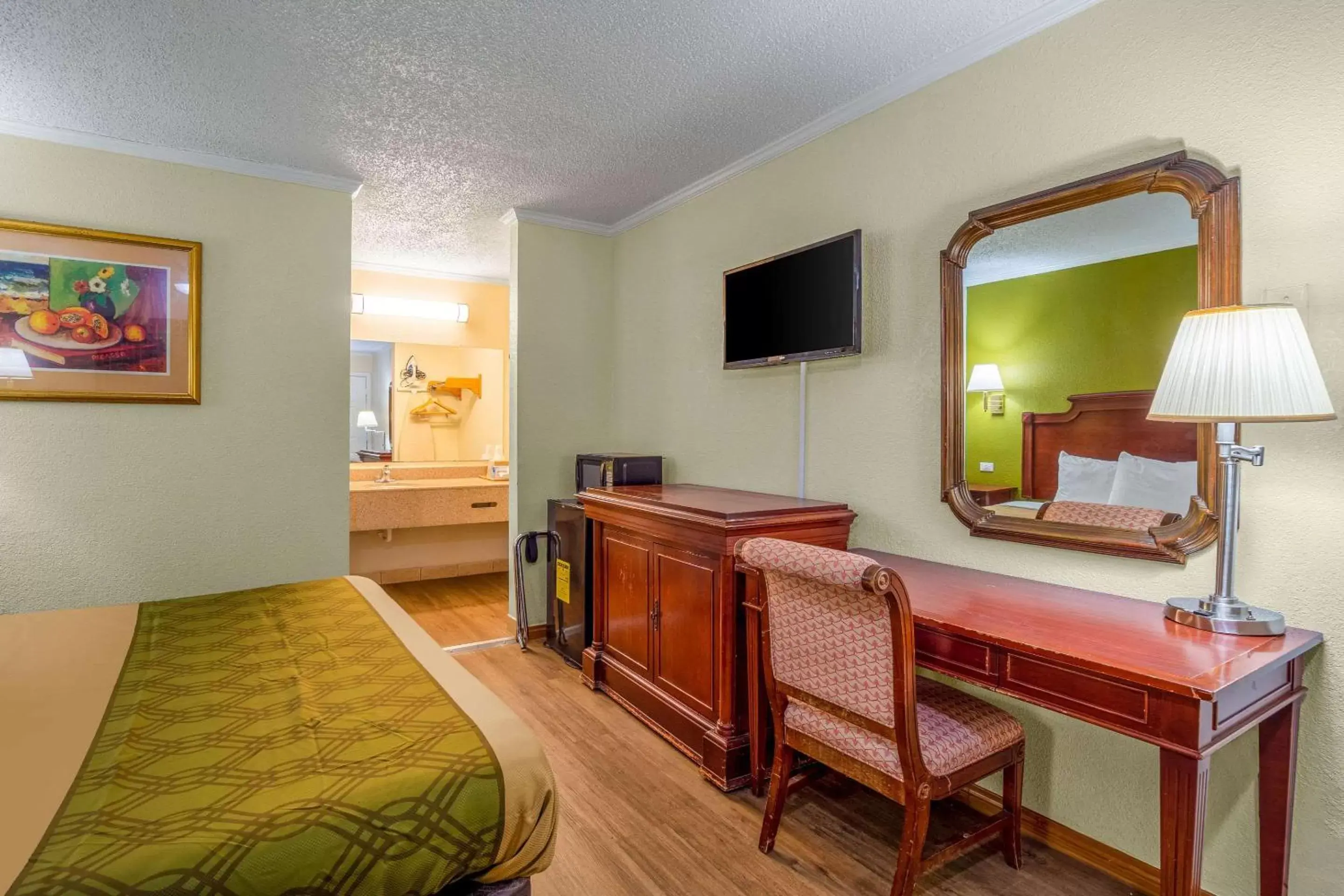 Photo of the whole room, TV/Entertainment Center in Rodeway Inn & Suites Fort Jackson