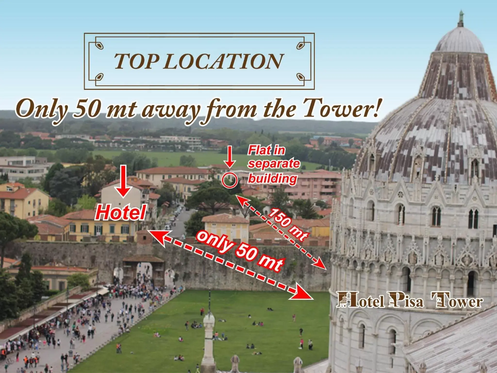 Landmark view in Hotel Pisa Tower