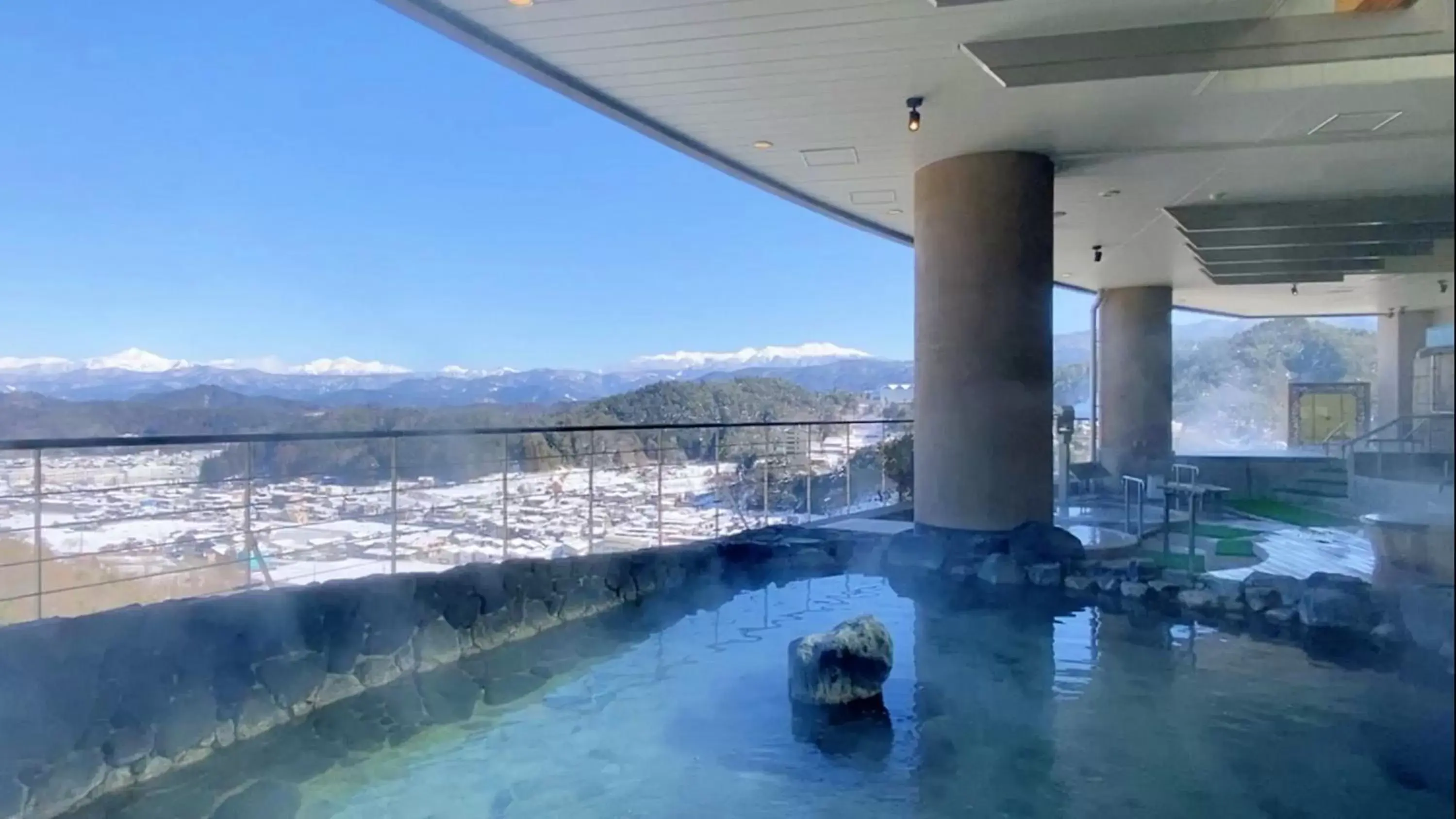 Hot Spring Bath, Swimming Pool in Hotel Associa Takayama Resort