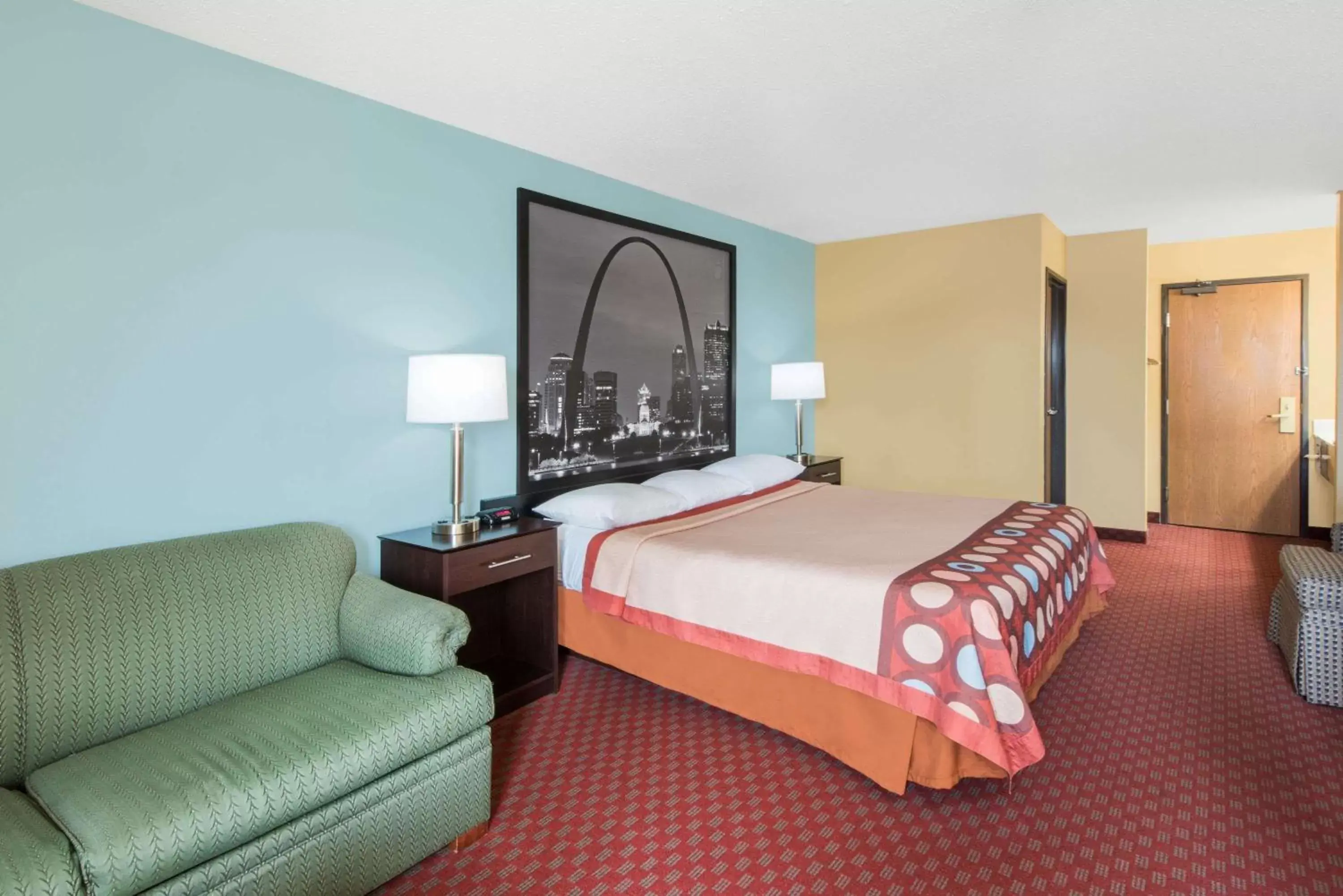 Photo of the whole room in Super 8 by Wyndham Troy IL/St. Louis Area