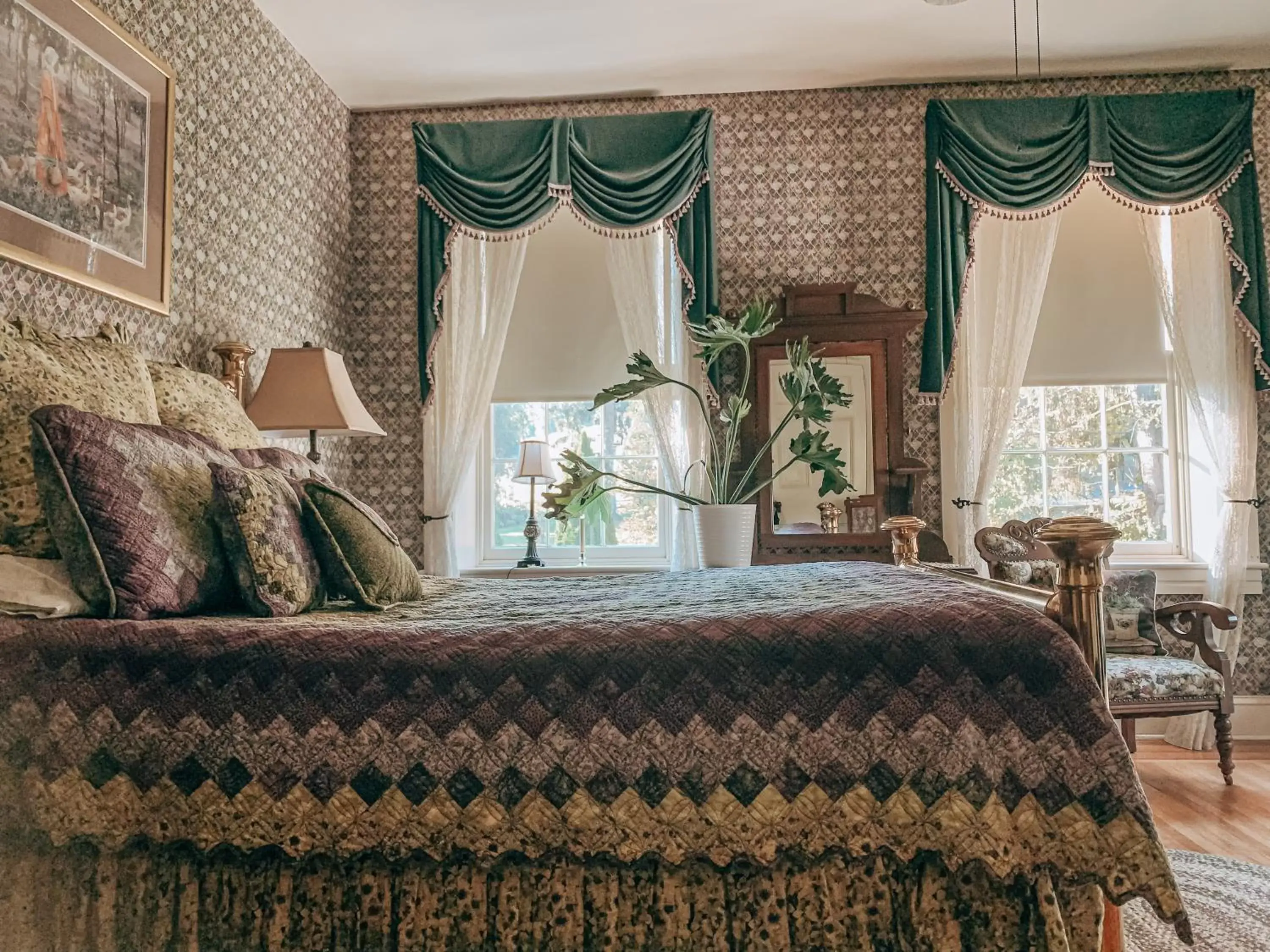 Bed in The Emig Mansion