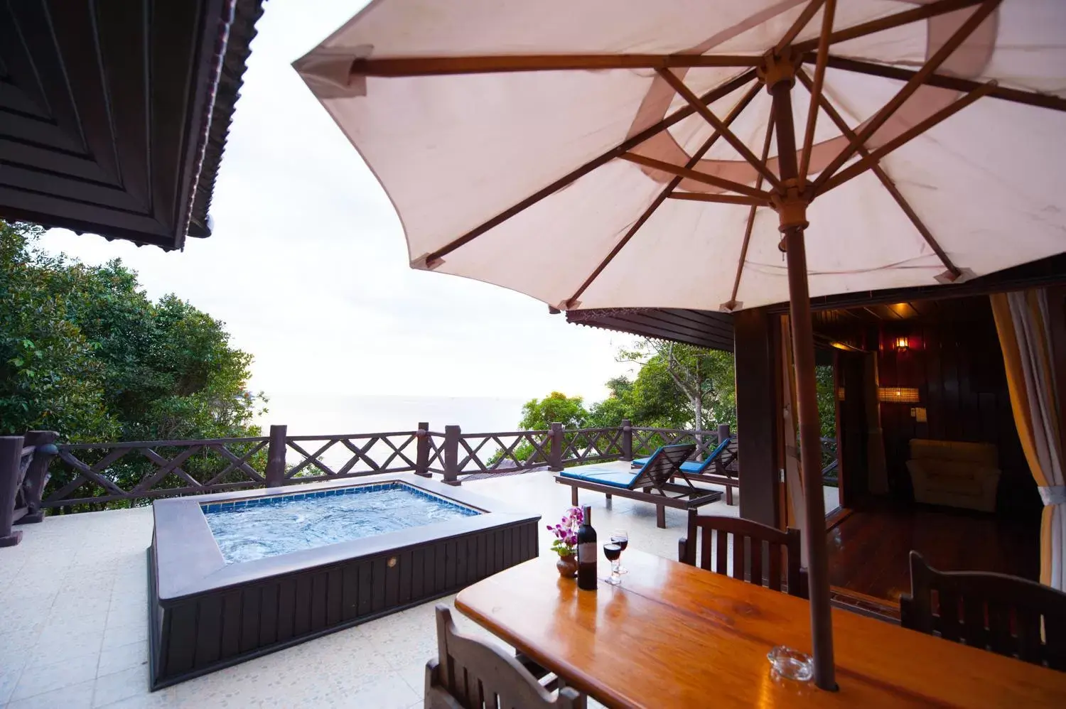 Patio, Swimming Pool in Koh Kood Beach Resort