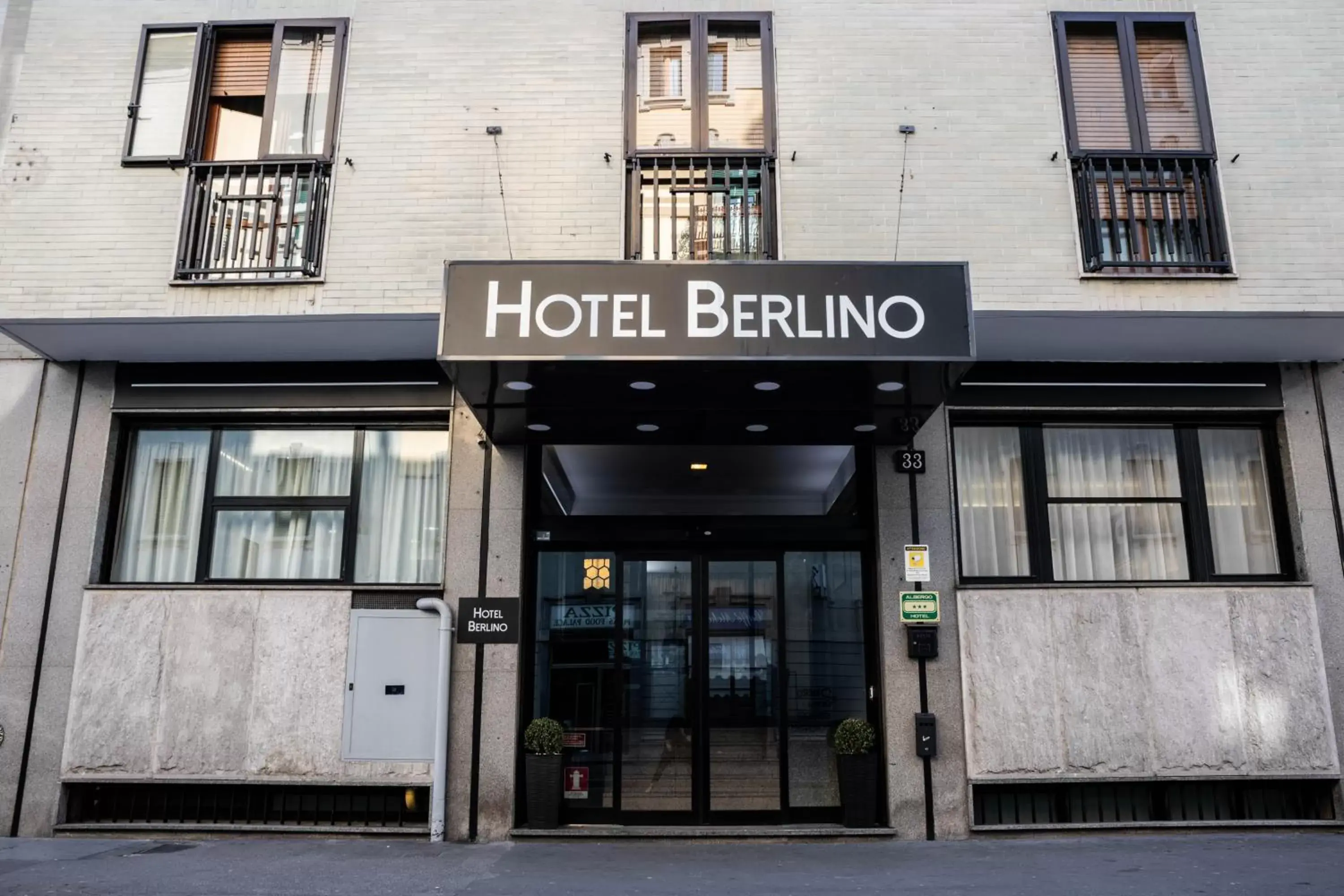 Facade/entrance in Hotel Berlino