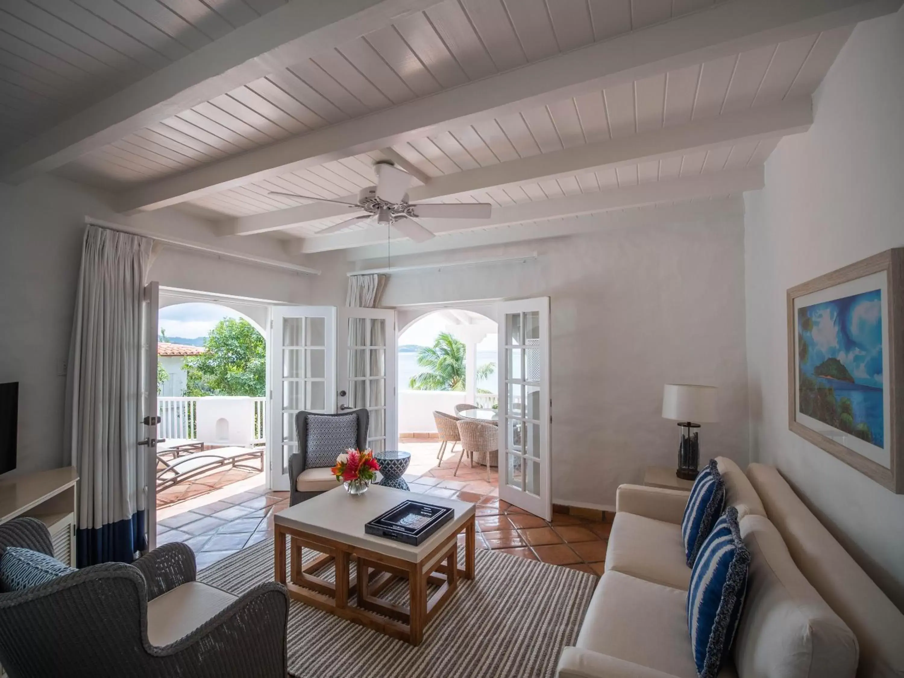 Living room, Seating Area in Windjammer Landing Villa Beach Resort
