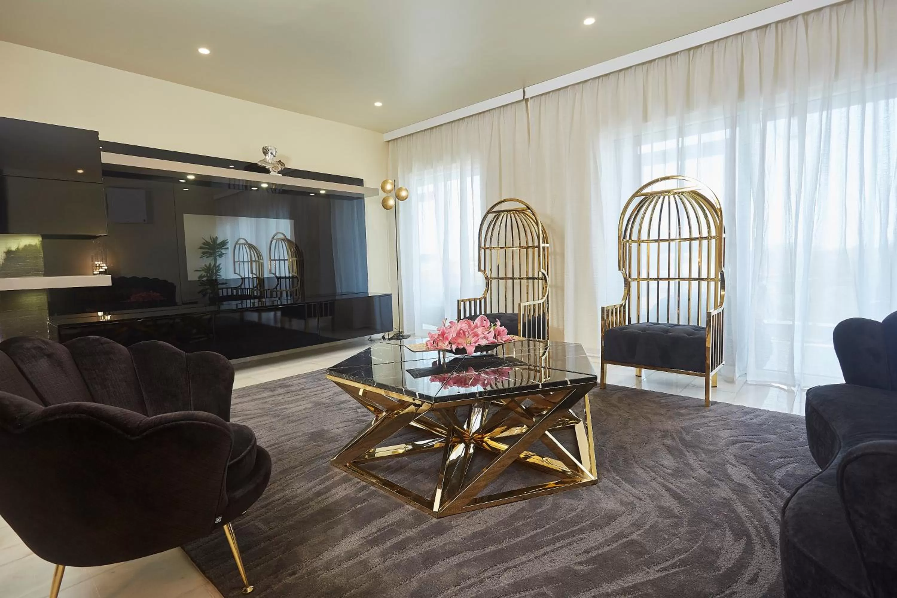 Seating area in Kwarleyz Residence, Accra