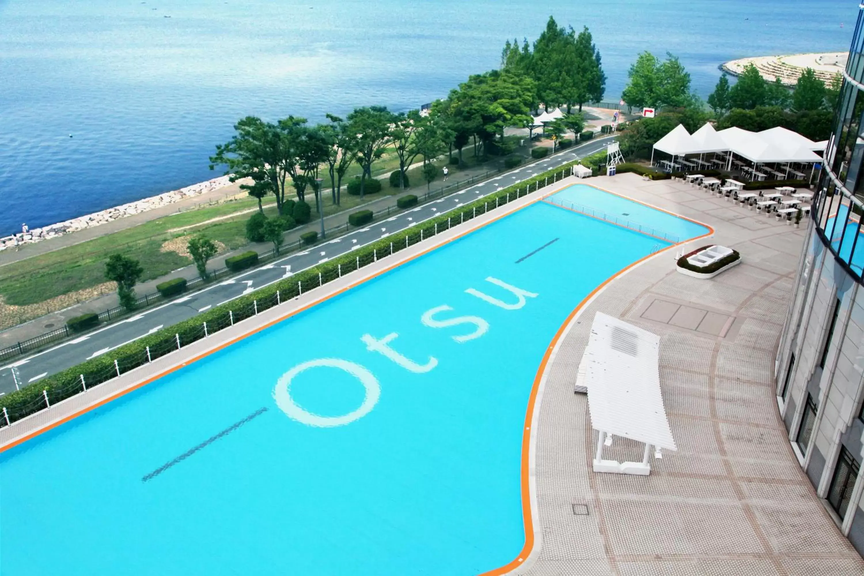 Swimming pool, Pool View in Lake Biwa Otsu Prince Hotel