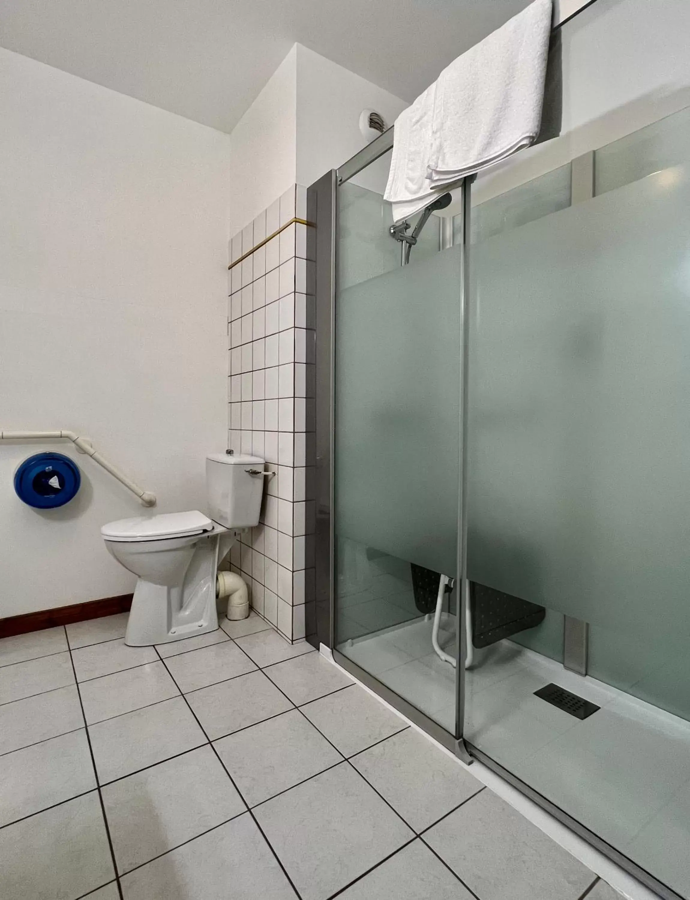Shower, Bathroom in Logis Hôtel Les Chatelminés