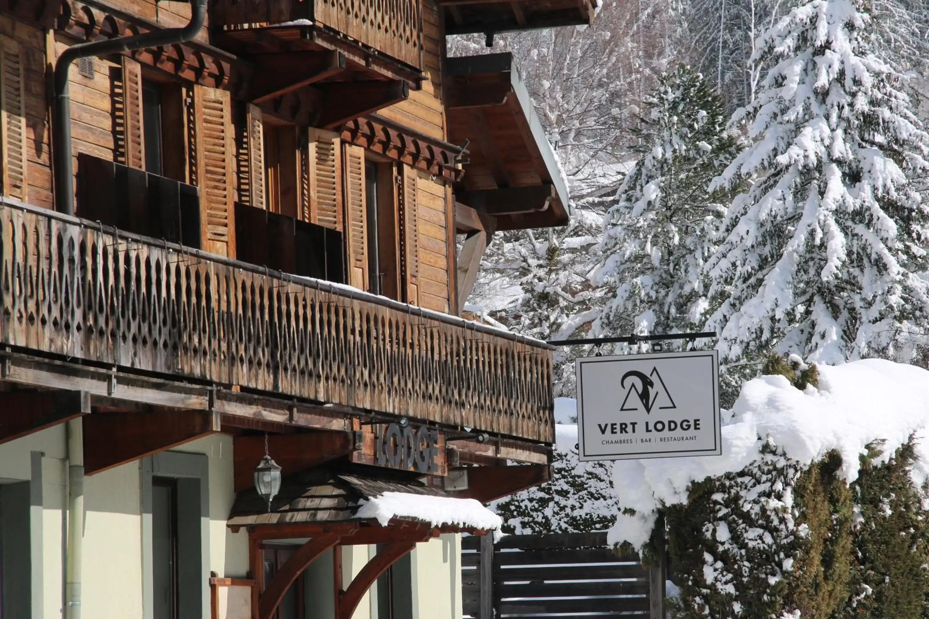 Balcony/Terrace, Winter in Vert Lodge Chamonix