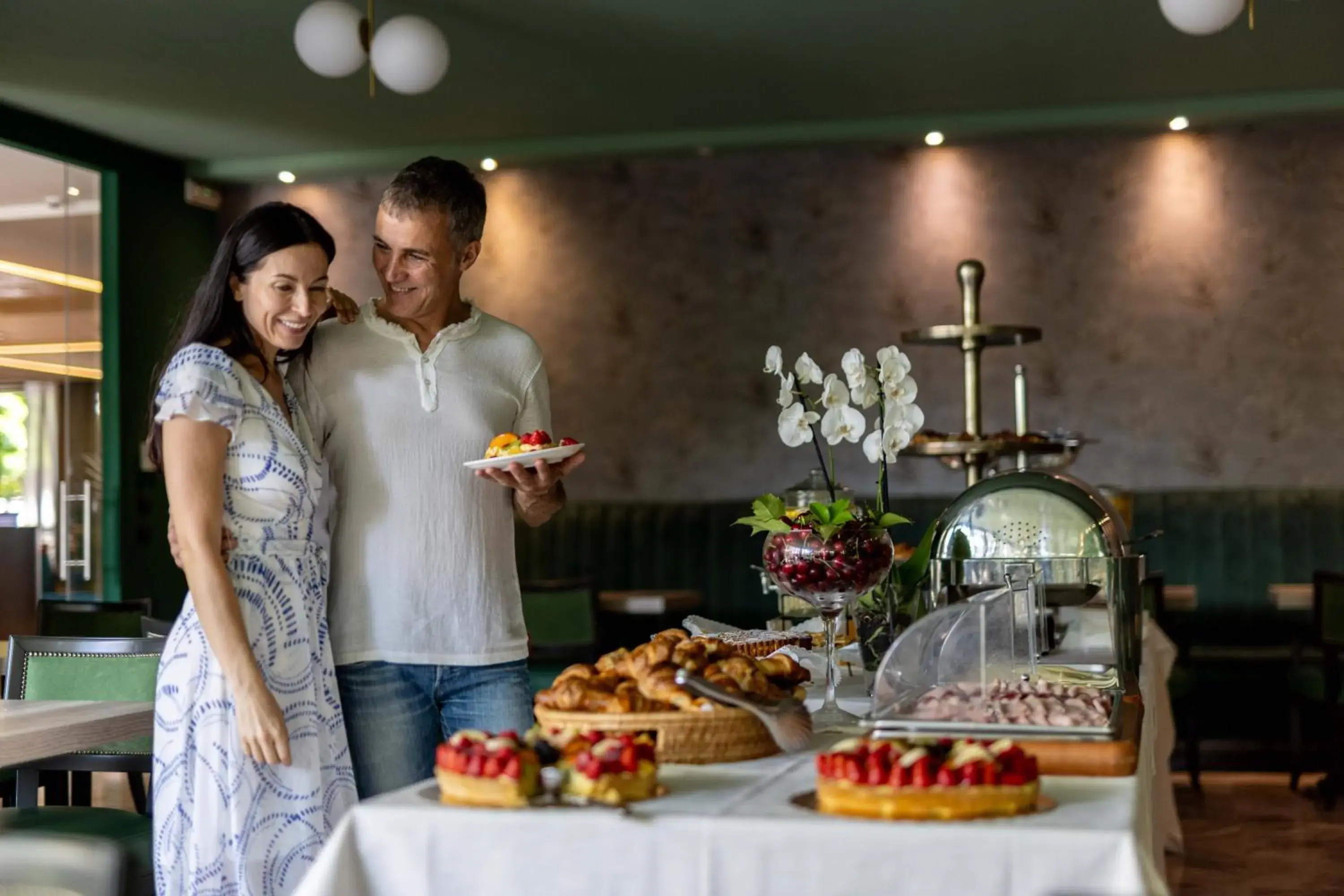 Buffet breakfast in Hotel Terme Milano