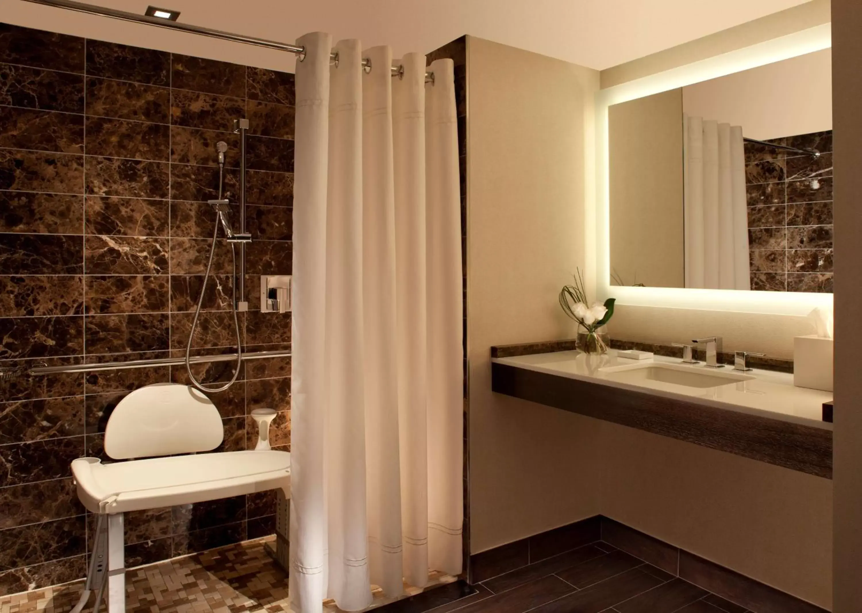 King Room - Mobility Accessible with Roll In Shower in Hilton McLean Tysons Corner King Room - Mobility Accessible with Roll In Shower in Hilton McLean Tysons Corner