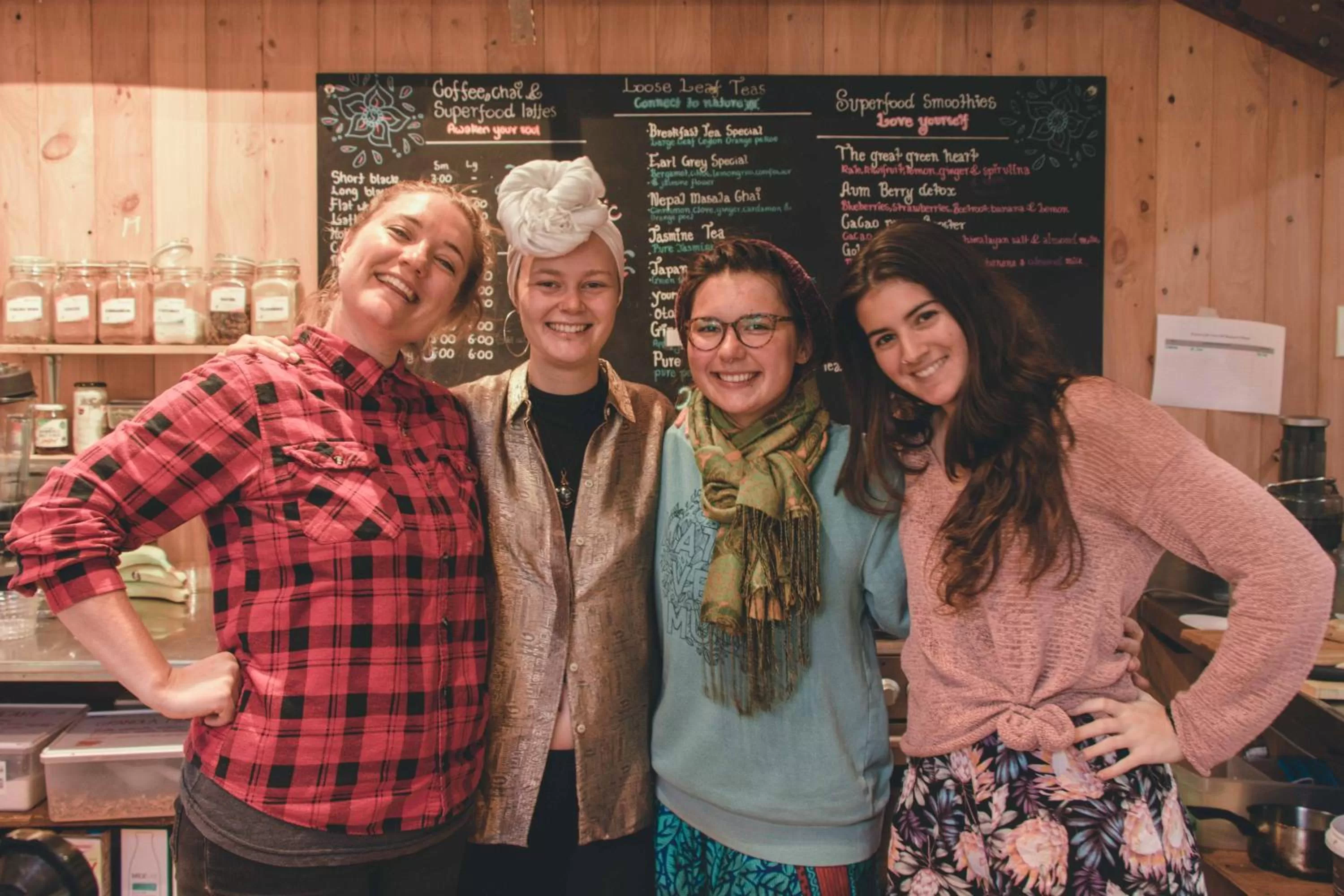group of guests in Kawai Purapura Yoga Retreat Centre