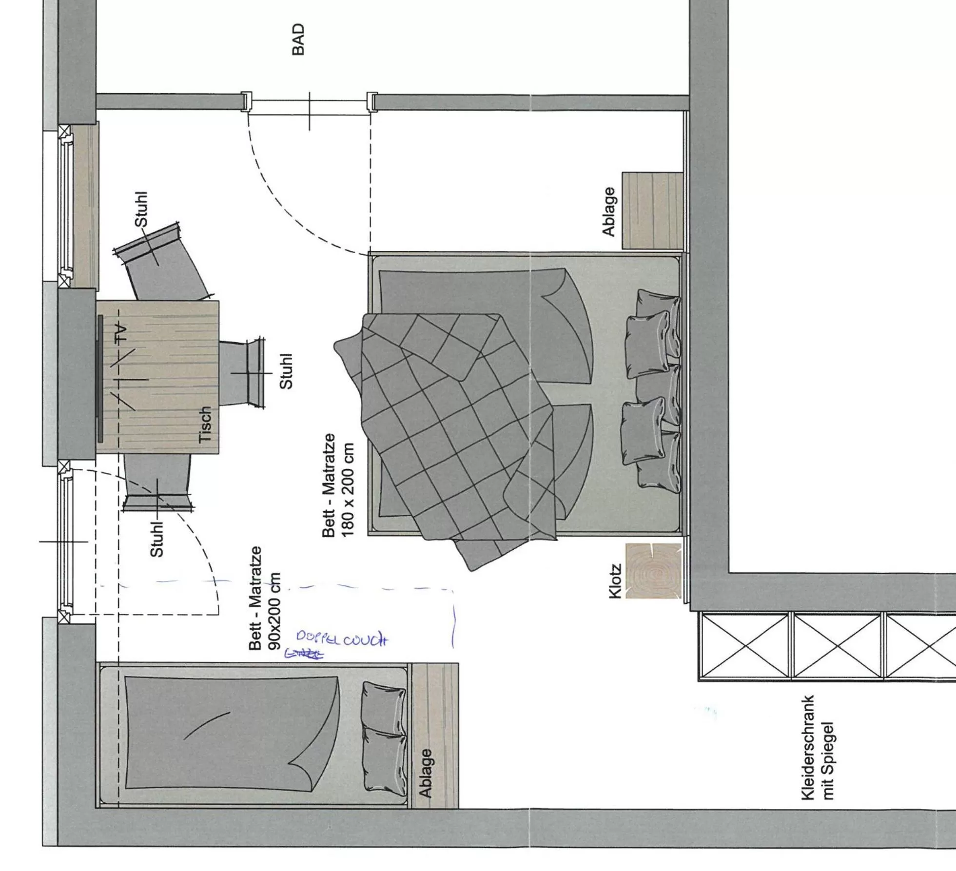 Photo of the whole room, Floor Plan in Hotel Aschauer Hof z'Fritzn