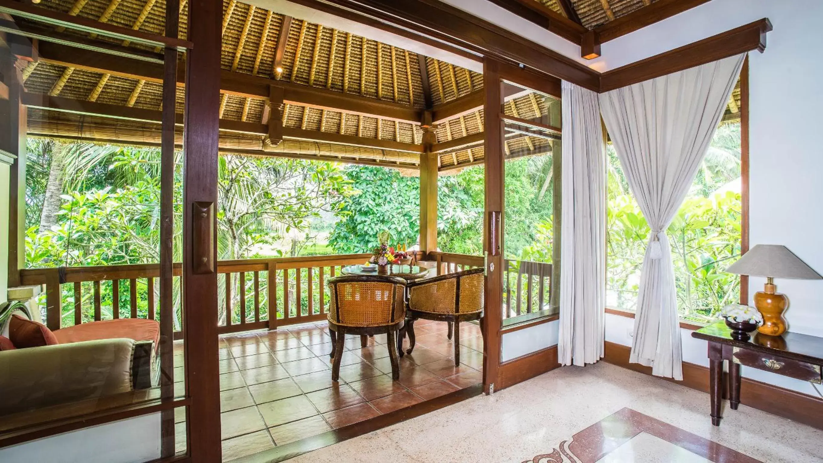 Balcony/Terrace, Lounge/Bar in Kori Ubud Resort, Restaurant & Spa