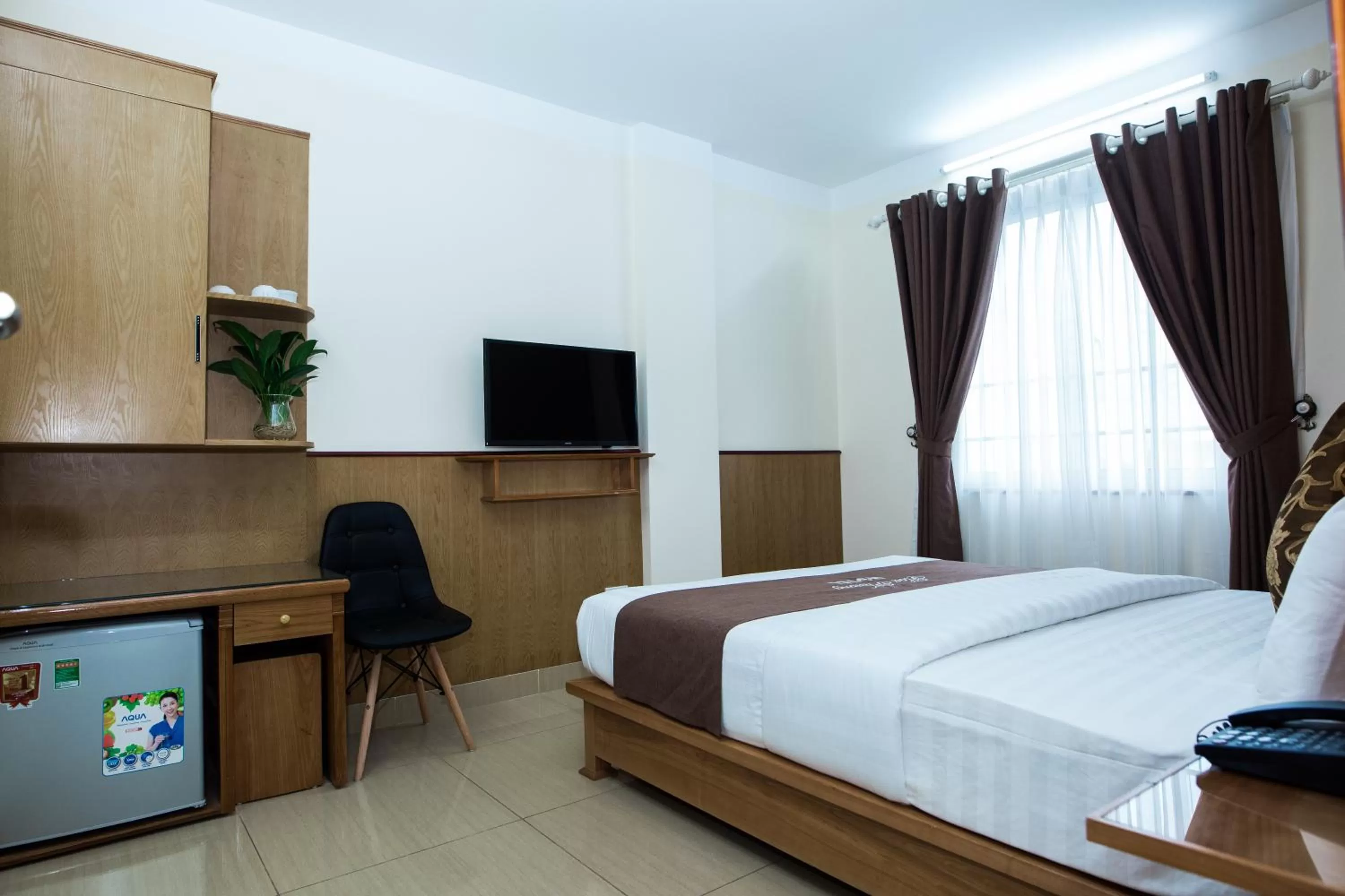 Bed in Hoa Phuong Hotel