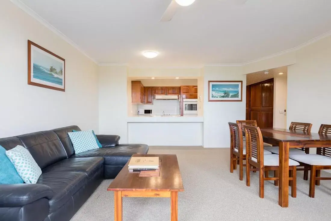 Seating Area in Byron Pacific Apartments - On Clarkes Beach